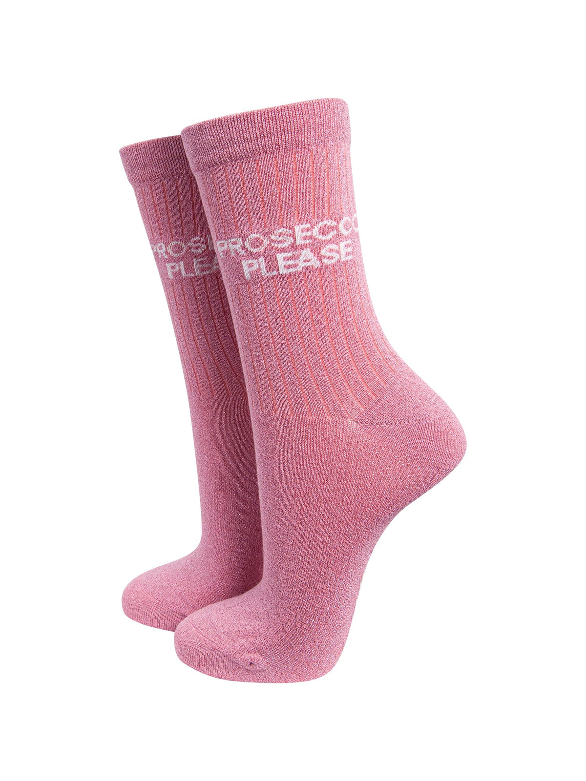 Prosecco-Please-Combed-Cotton-Glitter-Socks-in-Light-Pink-On-Mannequin