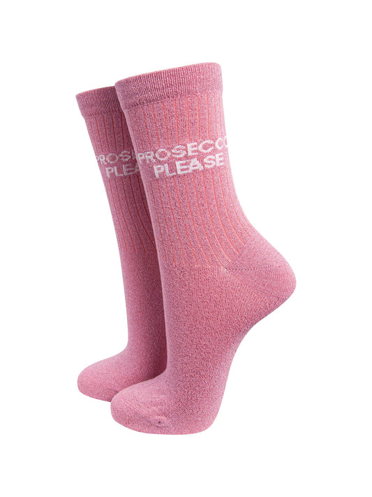 Prosecco-Please-Combed-Cotton-Glitter-Socks-in-Light-Pink-On-Mannequin