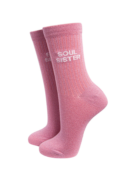 Soul-Sister-Combed-Cotton-Glitter-Socks-in-Light-Pink-On-Mannequin