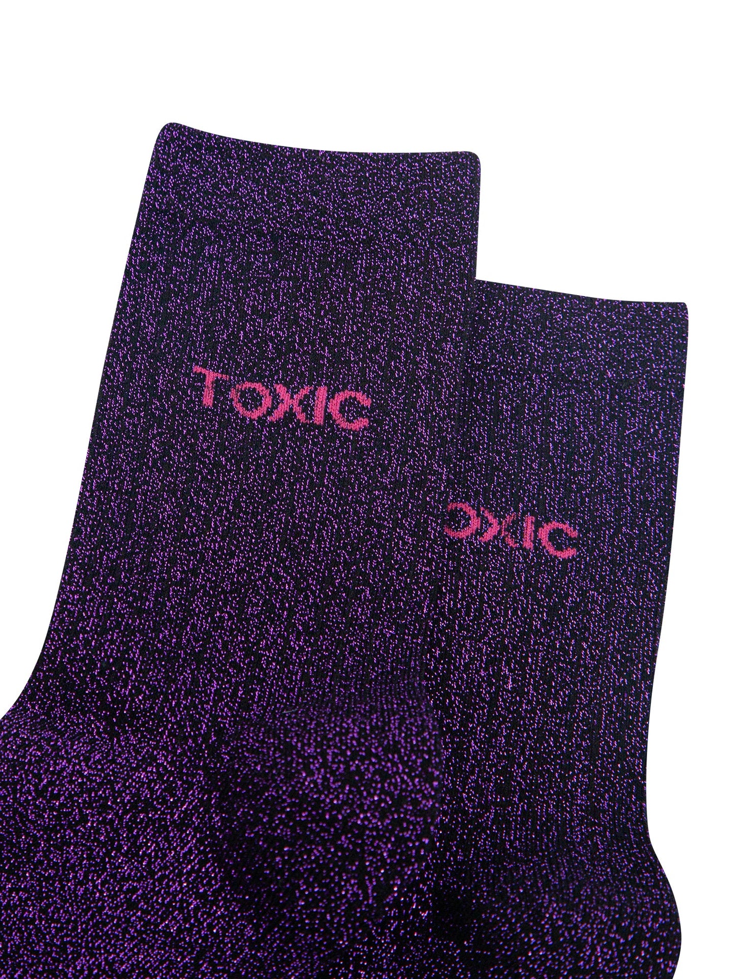 Toxic-Combed-Cotton-Glitter-Socks-in-Black-Purple-Close-Up