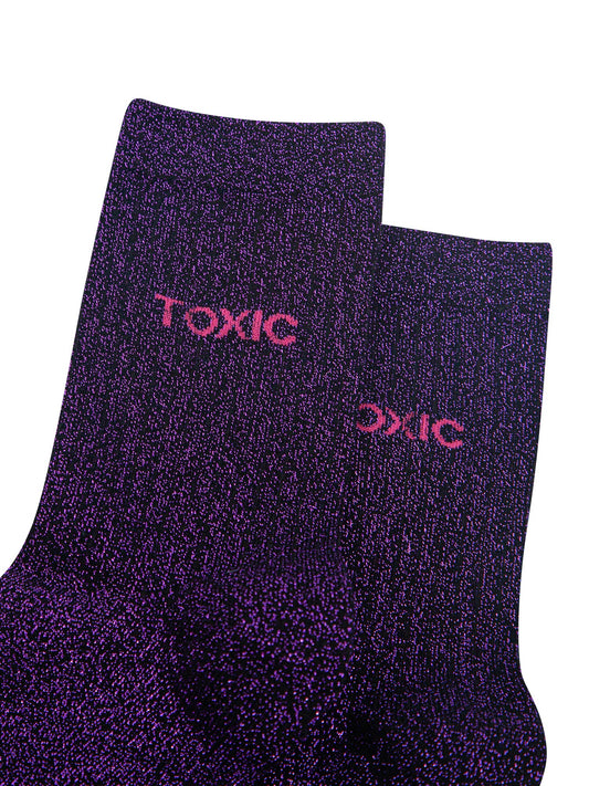 Toxic-Combed-Cotton-Glitter-Socks-in-Black-Purple-Close-Up