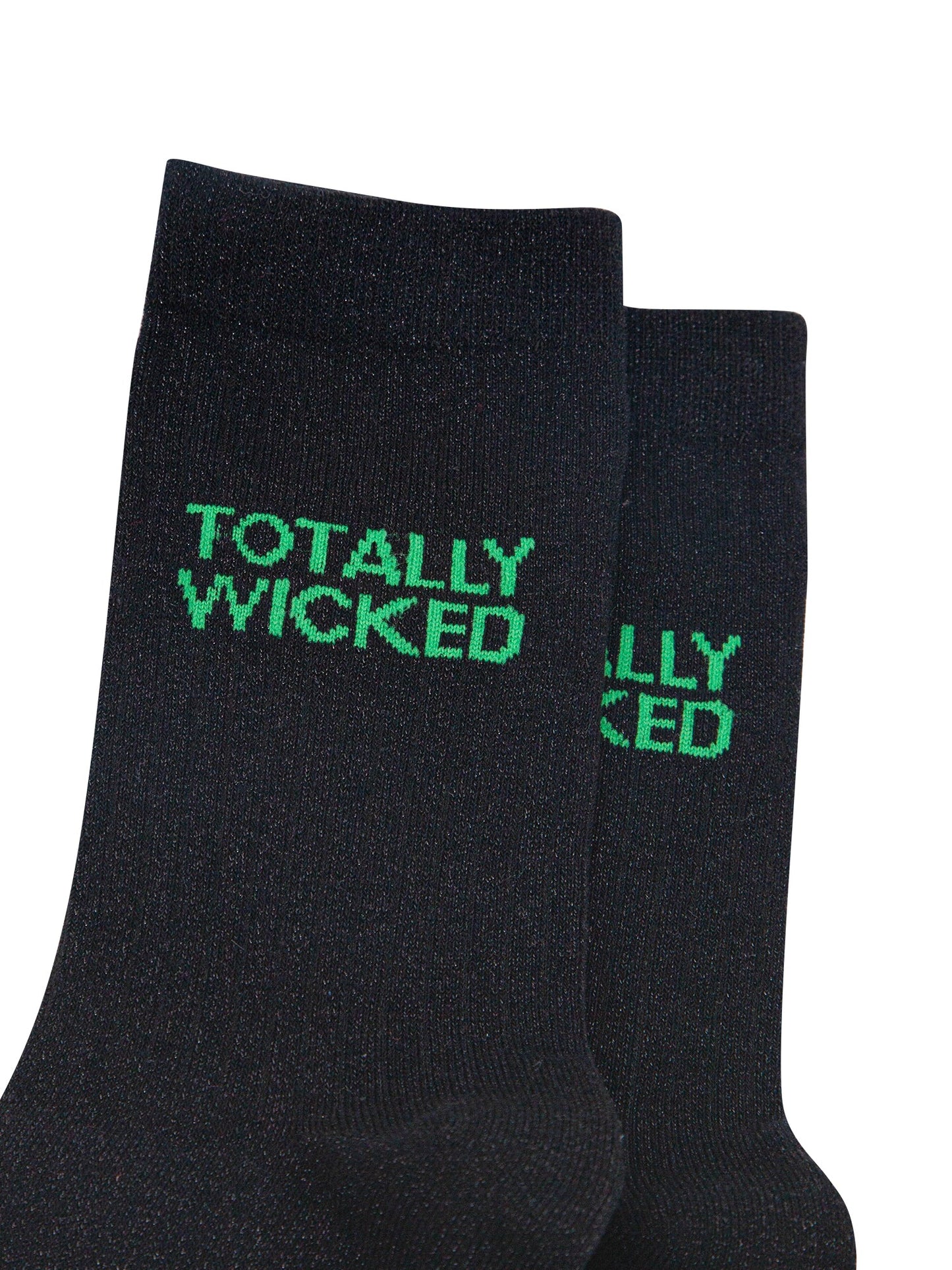 Totally Wicked Combed Cotton Glitter Socks in Black