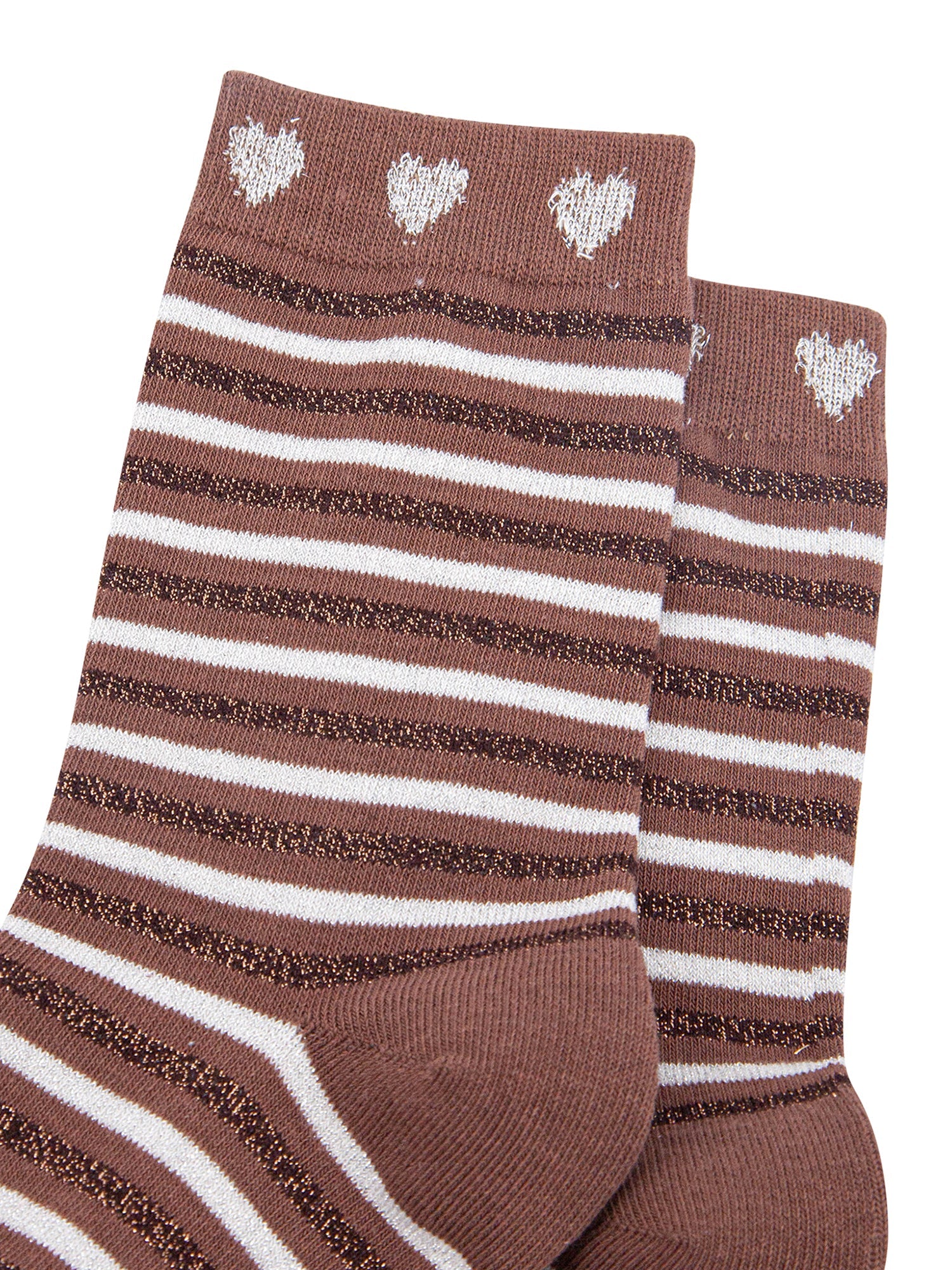Stripes-Hearts-Combed-Cotton-Glitter-Socks-in-Chocolate-Beige-Closeup