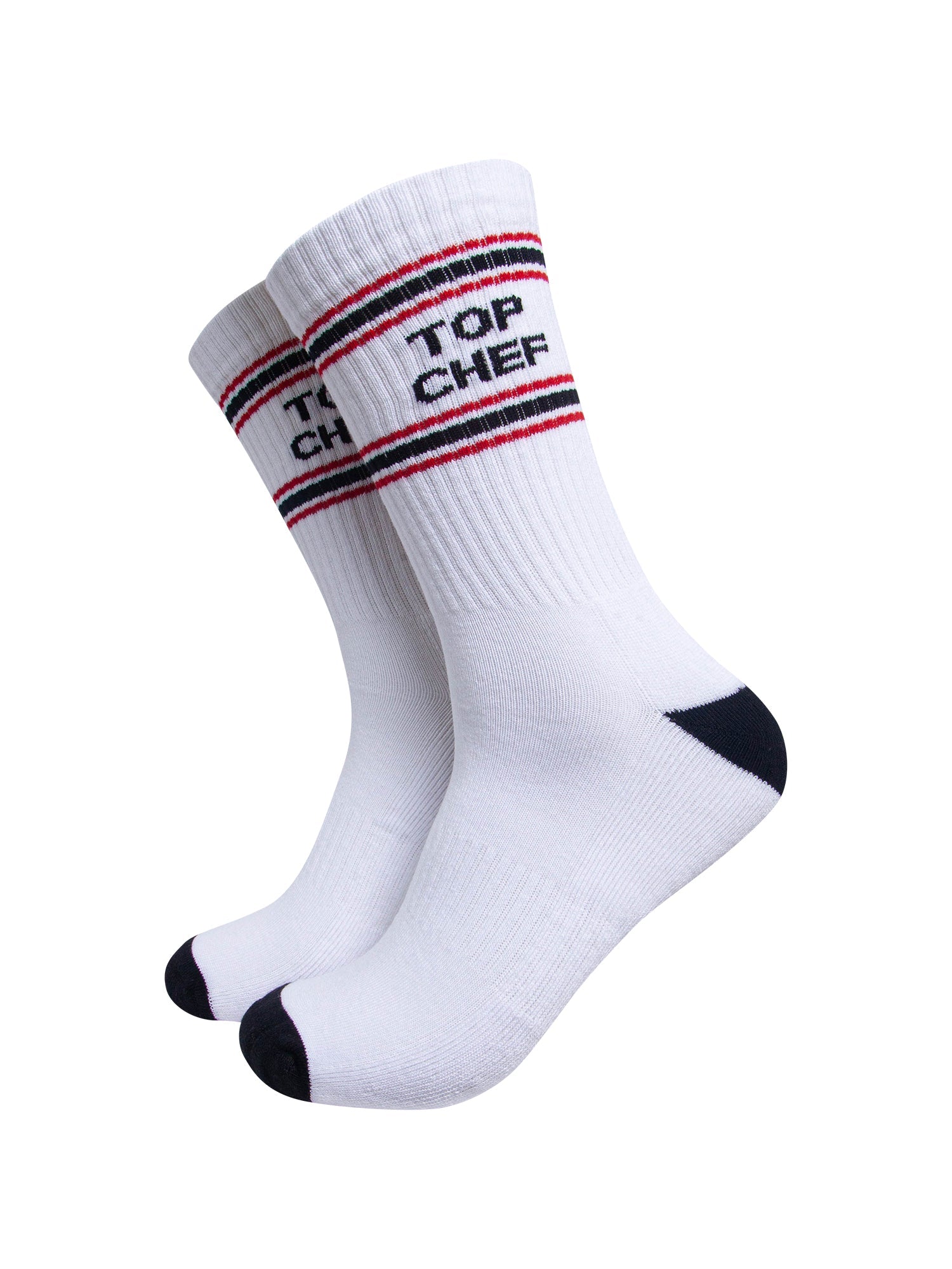 Top-Chef-Organic-Cotton-Sports-Socks-in-White/Black-On-Mannequin
