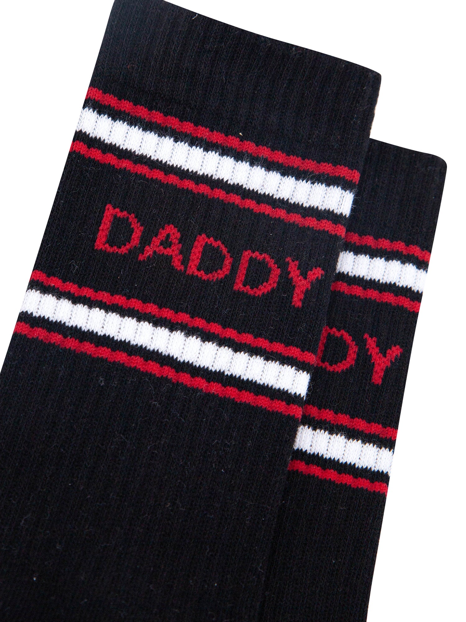 Daddy-Organic-Cotton-Sports-Socks-in-Black-Closeup