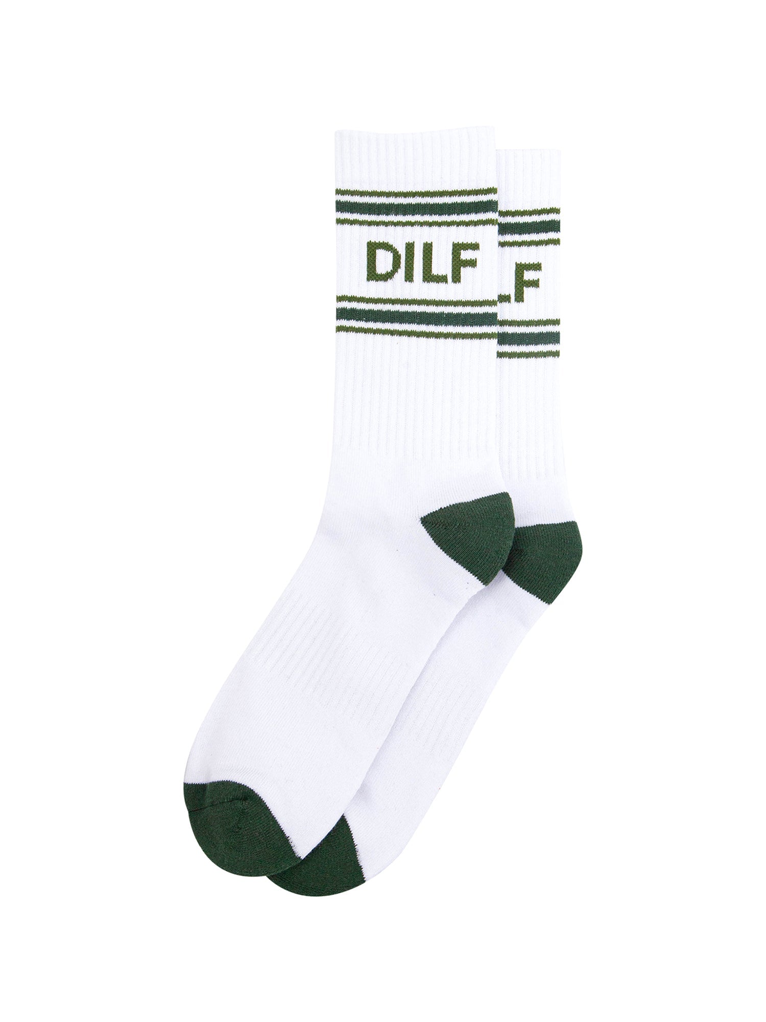 DILF-Organic-Cotton-Sports-Socks-in-White-Lying-Flat