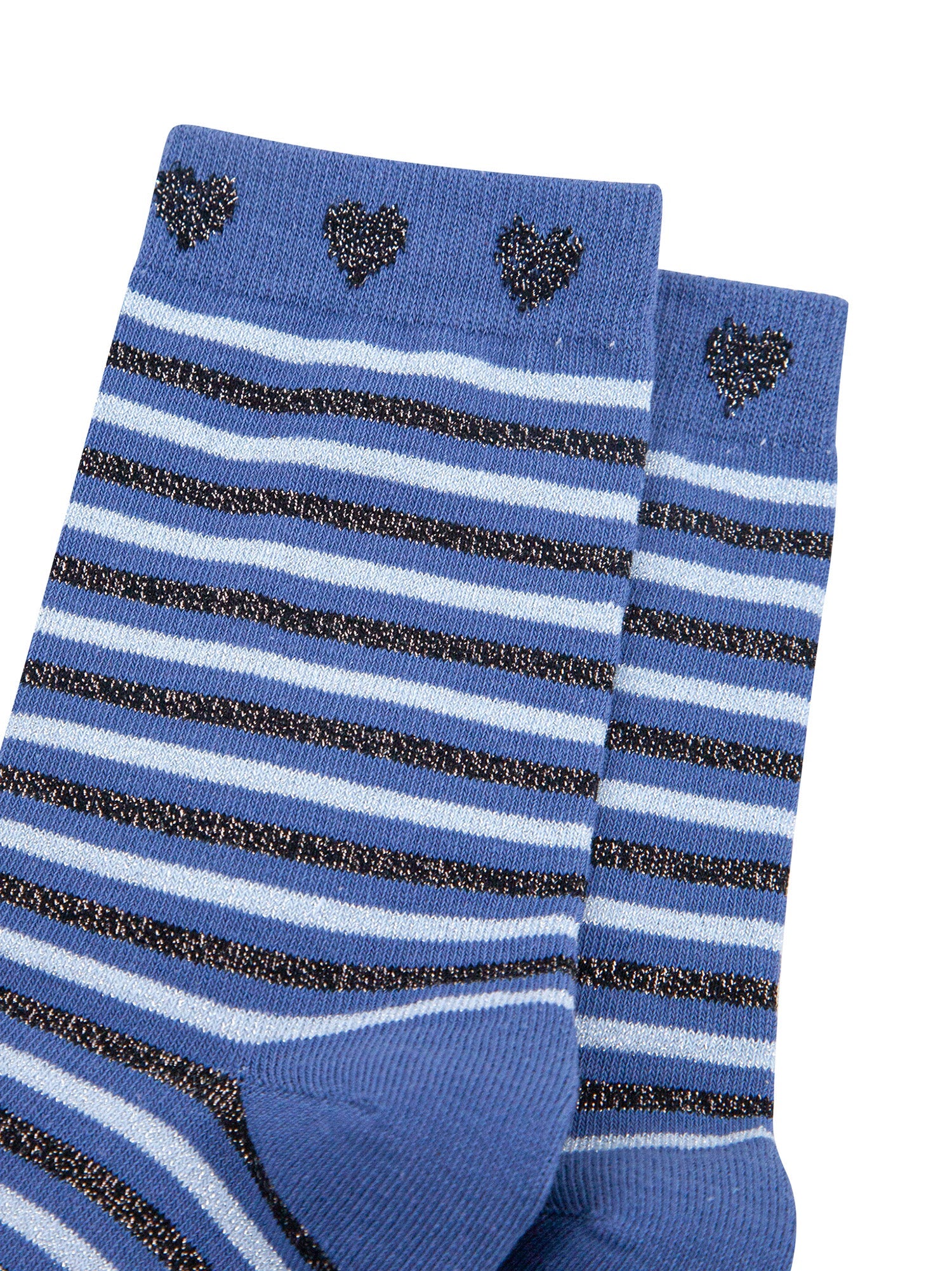 Stripes-Hearts-Combed-Cotton-Glitter-Socks-in-Blue-Navy-Closeup