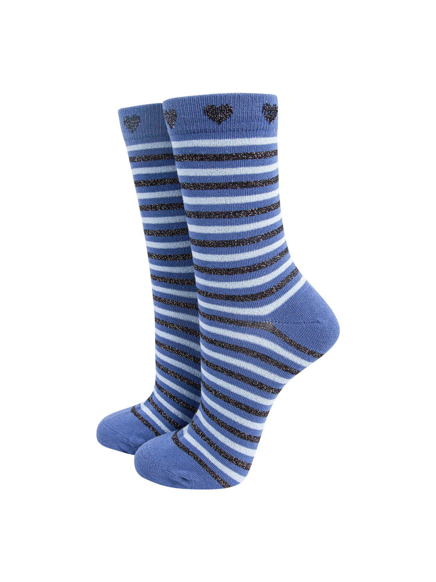 Stripes-Hearts-Combed-Cotton-Glitter-Socks-in-Blue-Navy-Mannequin