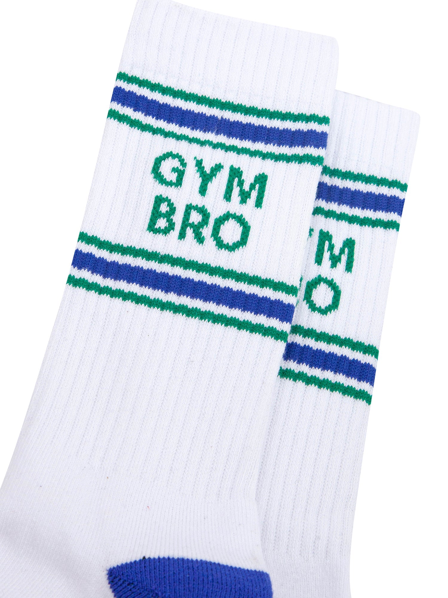 Gym-Bro-Organic-Cotton-Sports-Socks-in-White-Closeup