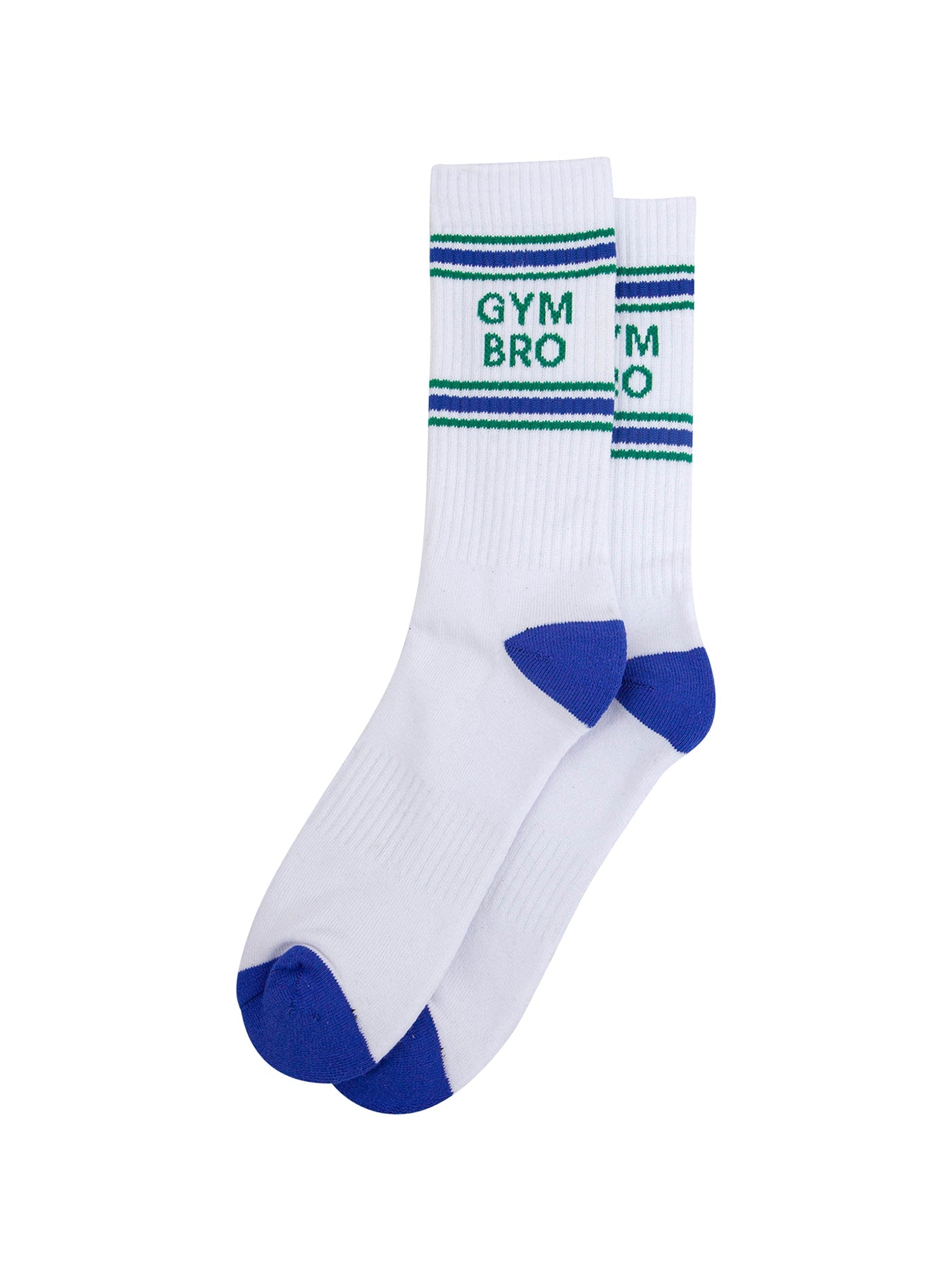 Gym-Bro-Organic-Cotton-Sports-Socks-in-White-Lying-Flat