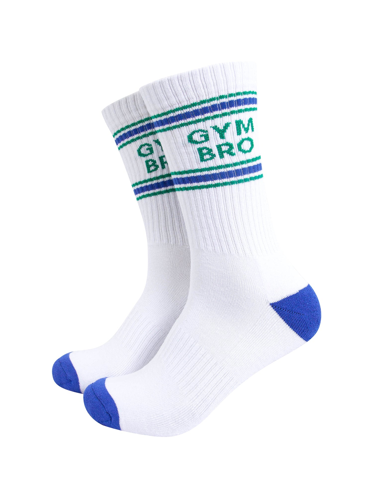 Gym-Bro-Organic-Cotton-Sports-Socks-in-White-Mannequin