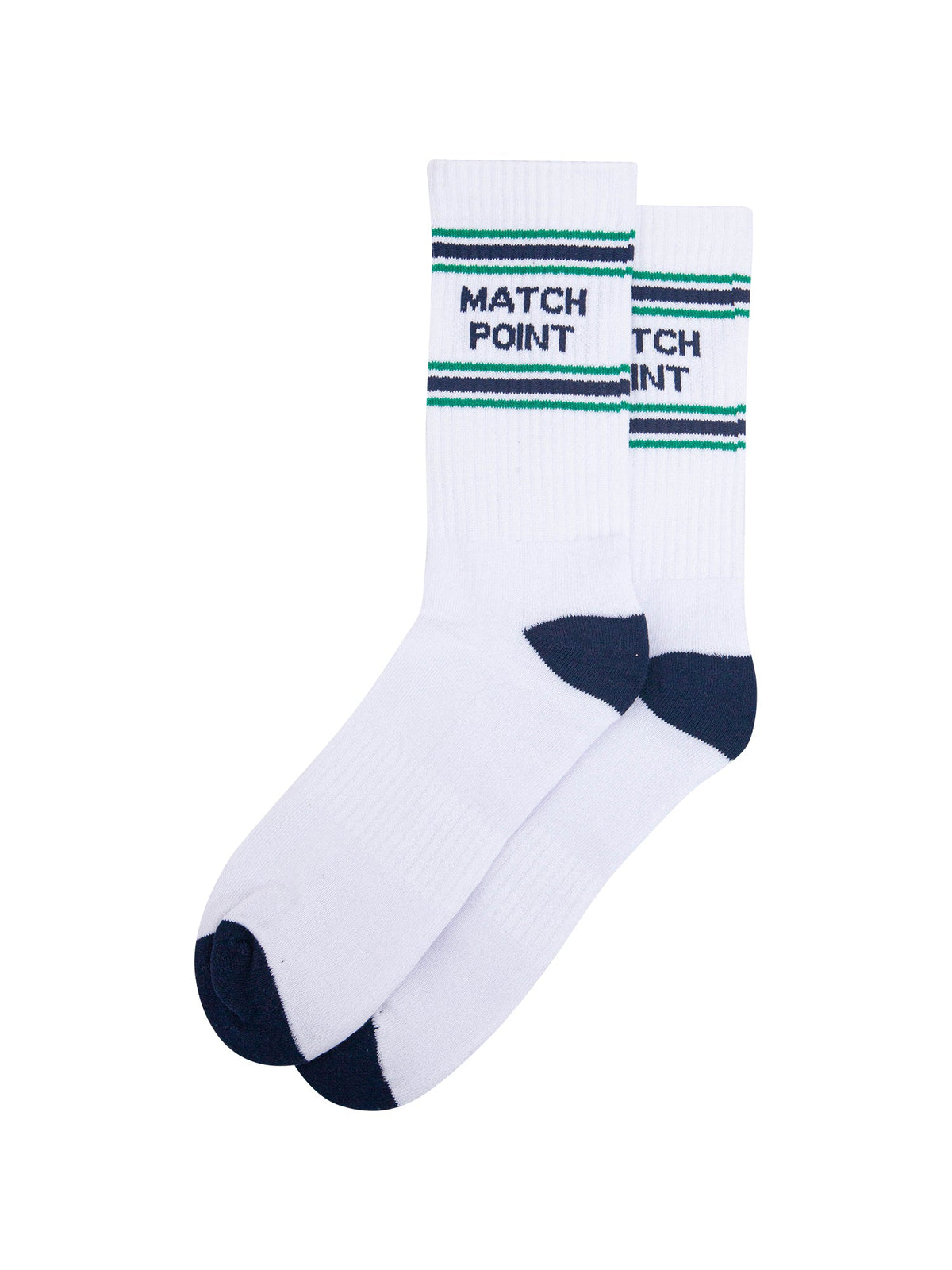 Match-Point-Organic-Cotton-Sports-Socks-in-White/Navy-Blue-Laid-Flat