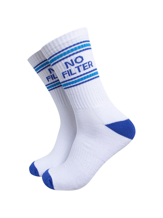No-Filter-Organic-Cotton-Sports-Socks-in-White/Royal-Blue-On-Mannequin