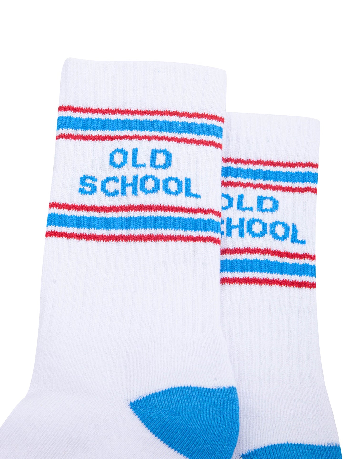 Old-School-Organic-Cotton-Sports-Socks-in-White/Blue-Close-Up