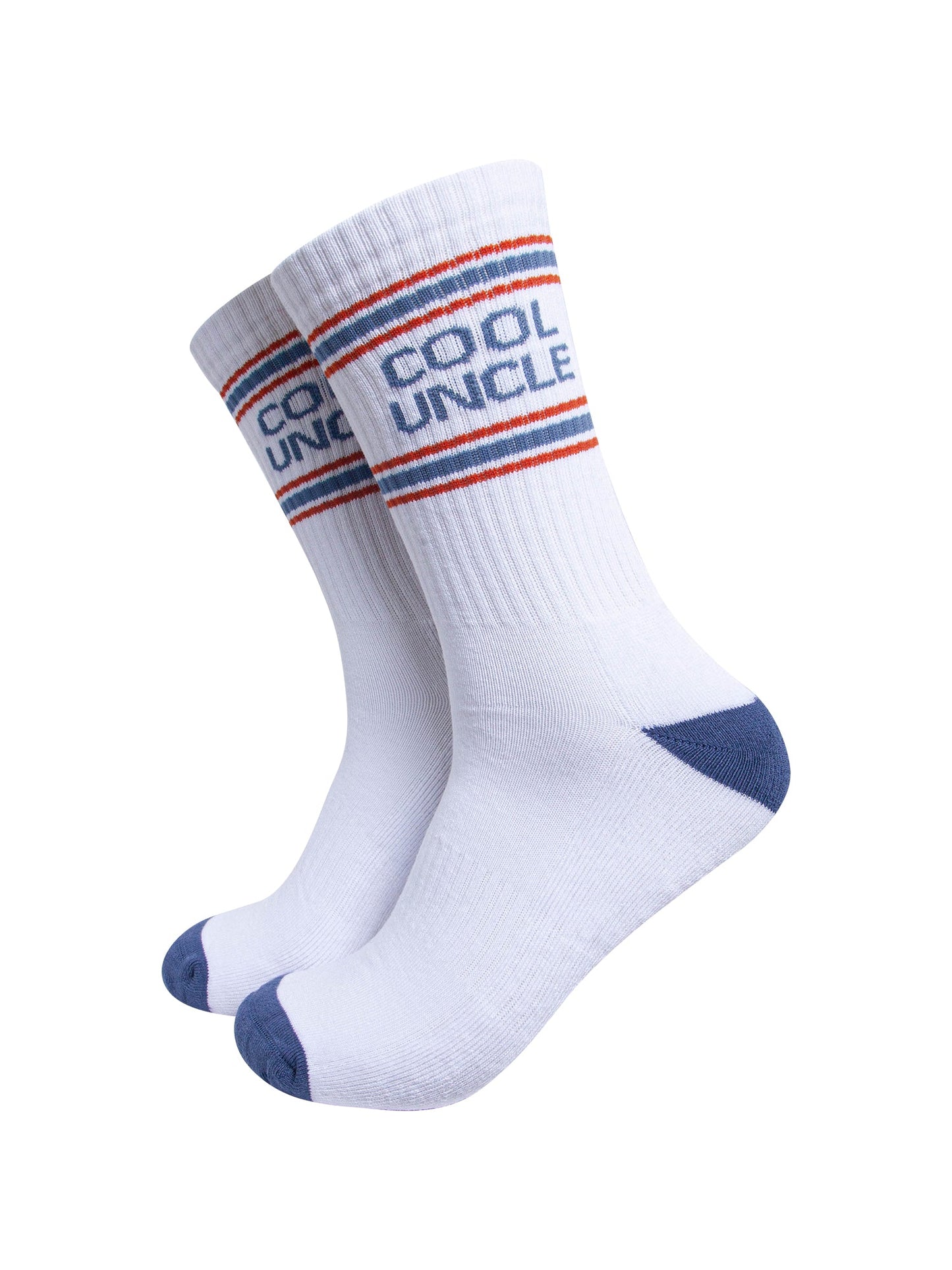 Cool-Uncle-Organic-Cotton-Sports-Socks-in-White/Denim-Blue-On-Mannequin