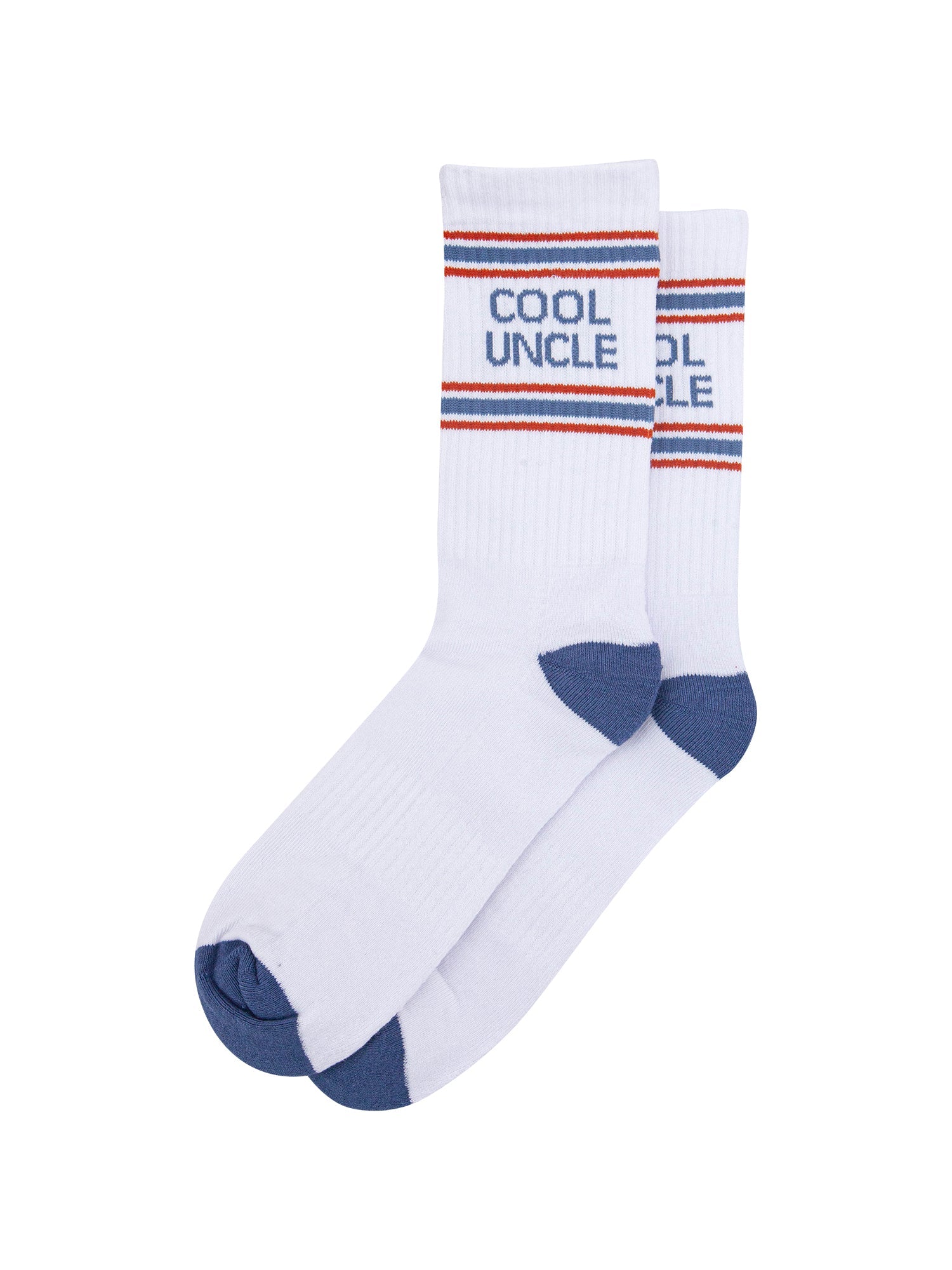 Cool-Uncle-Organic-Cotton-Sports-Socks-in-White/Denim-Blue-Laid-Flat