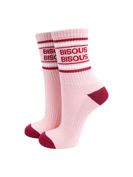 Bisous-Bisous-Organic-Cotton-Sports-Socks-in-Pink-Mannequin