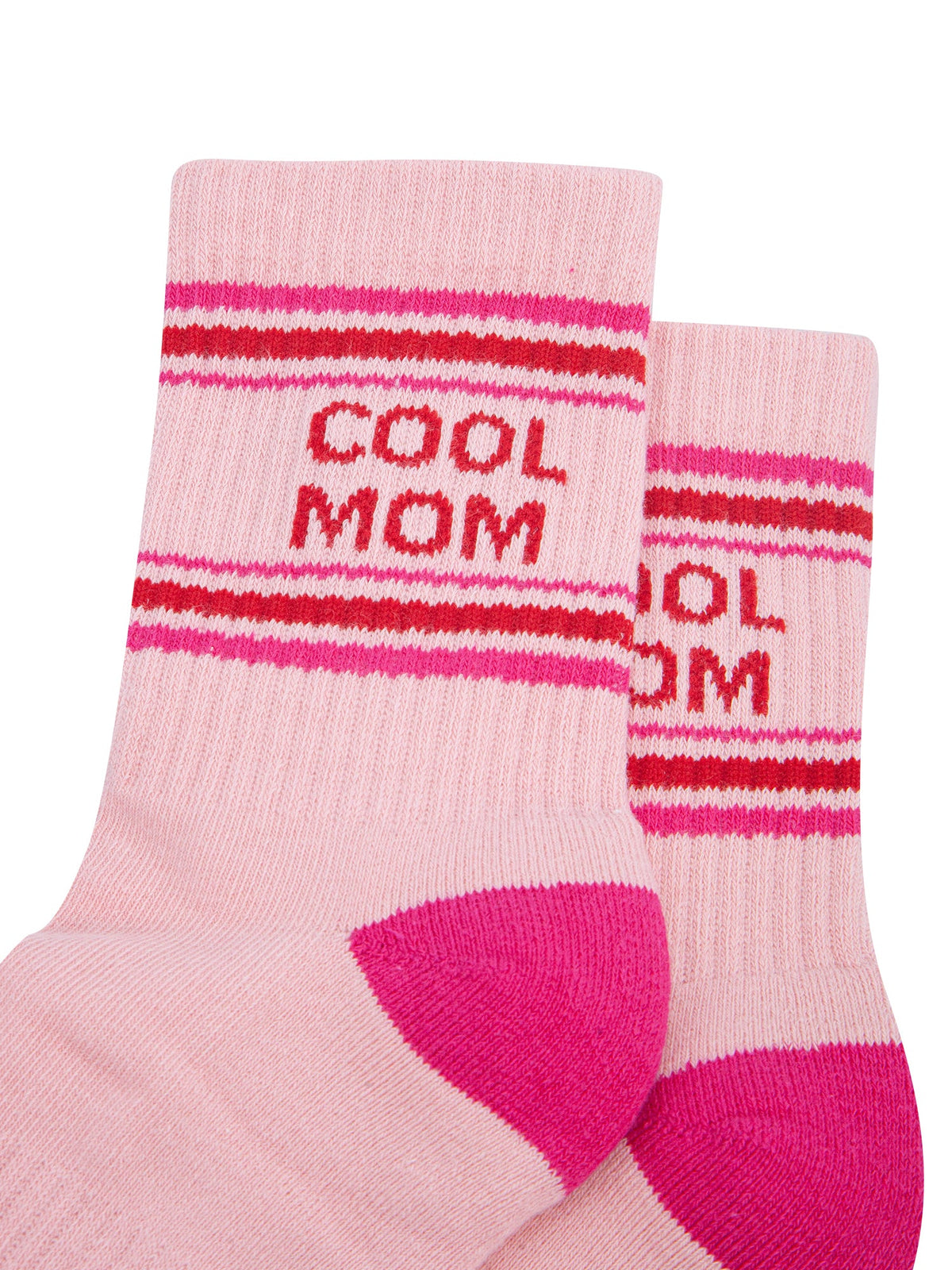 Cool-Mom-Organic-Cotton-Sports-Socks-in-Soft-Pink/Red-Close-Up