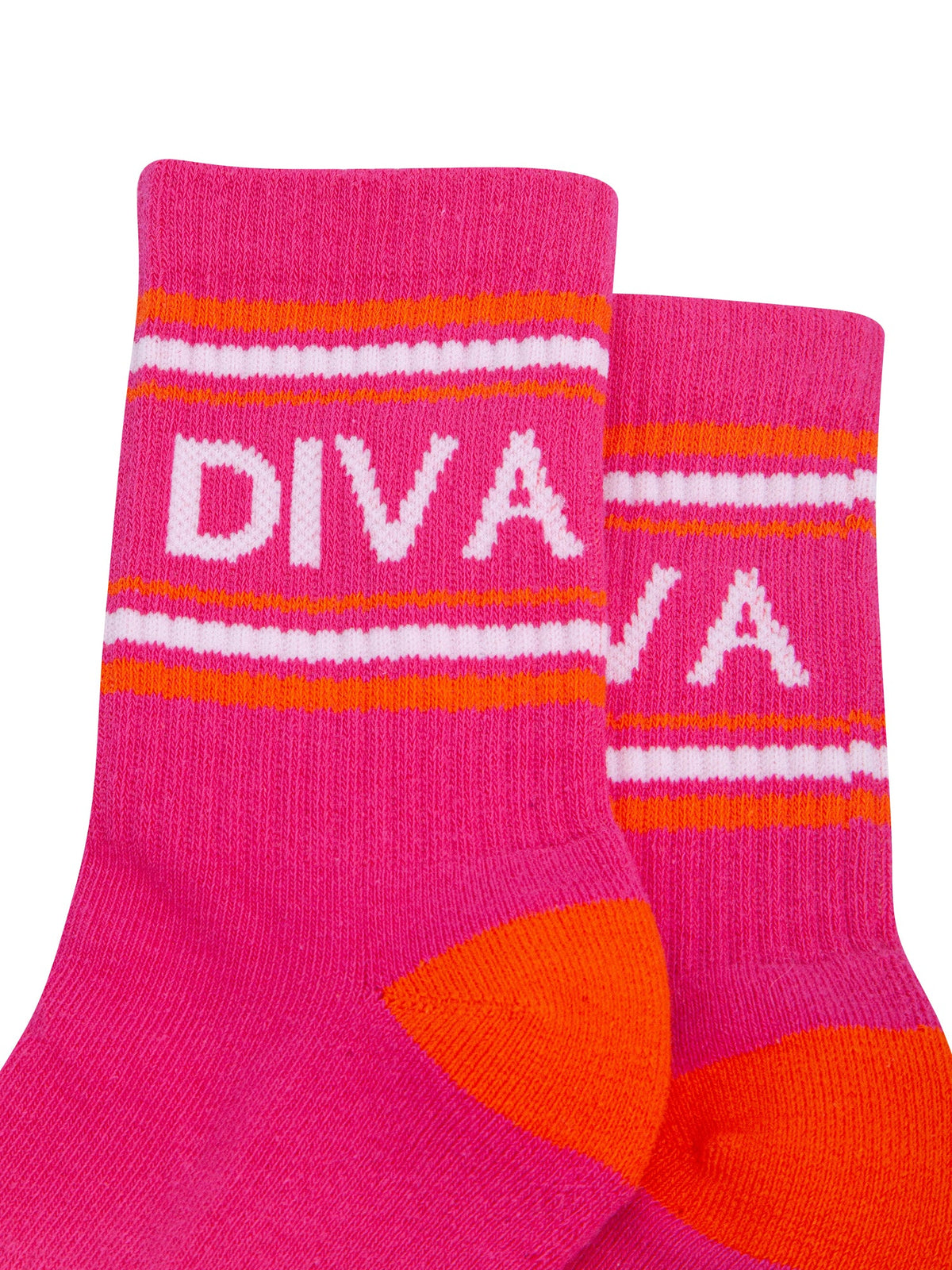 Diva-Organic-Cotton-Sports-Socks-in-Hot-Pink/Orange-Close-Up