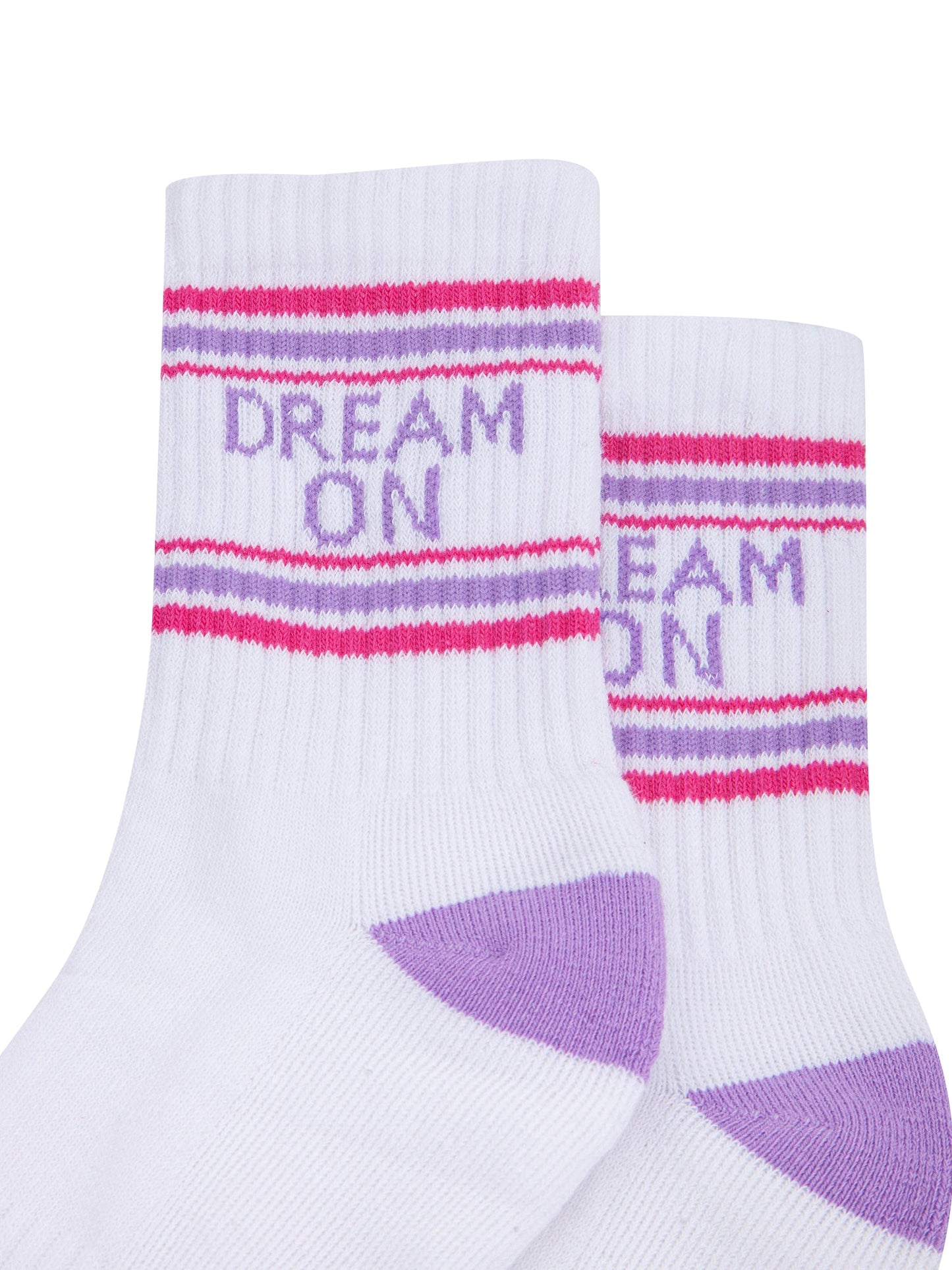 Dream-On-Organic-Cotton-Sports-Socks-in-White/Lilac-Close-Up