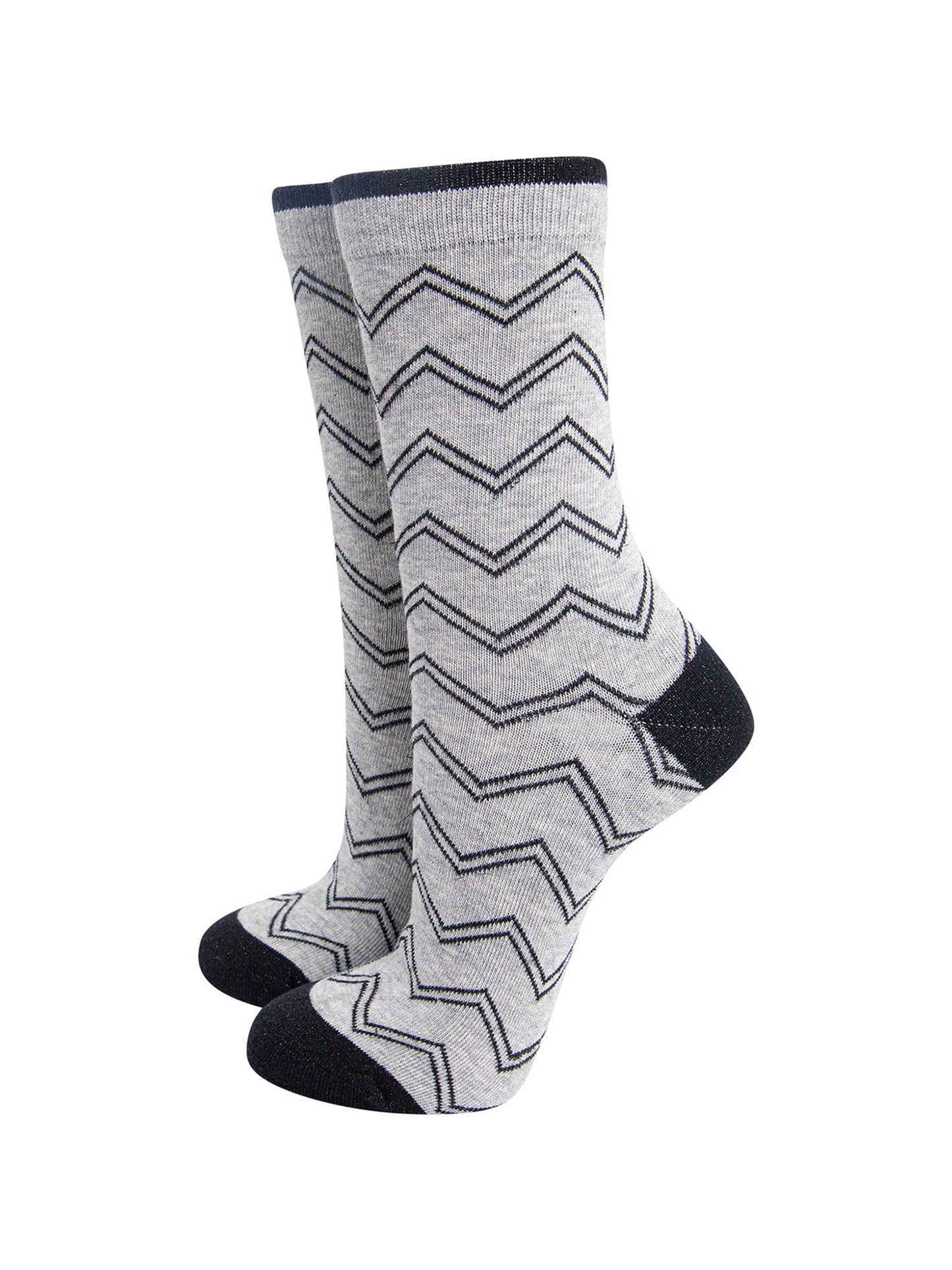 Zig-Zag-Combed-Cotton-Glitter-Socks-in-Grey-Mannequin