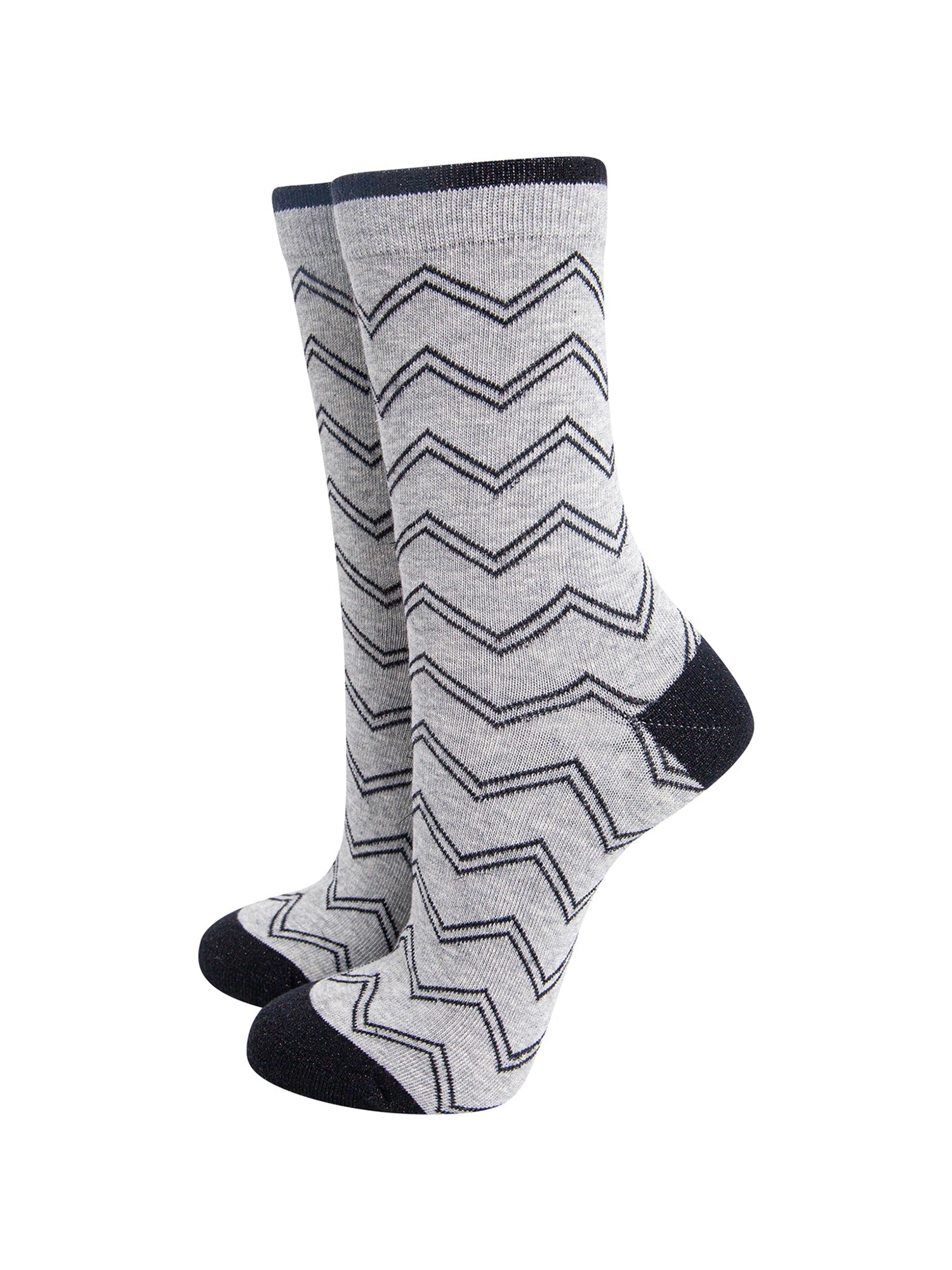 Zig-Zag-Combed-Cotton-Glitter-Socks-in-Grey-Mannequin