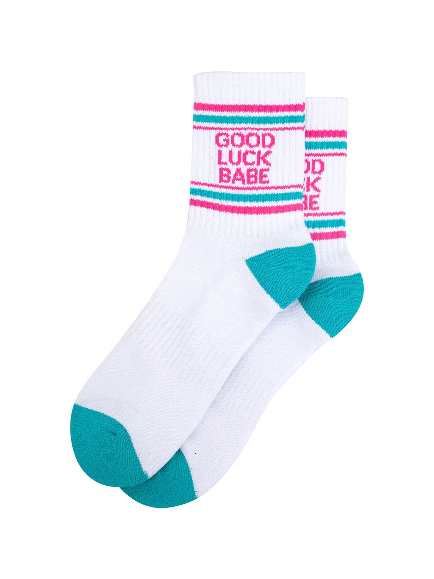 Good-Luck-Organic-Cotton-Sports-Socks-in-White-Lying-Flat