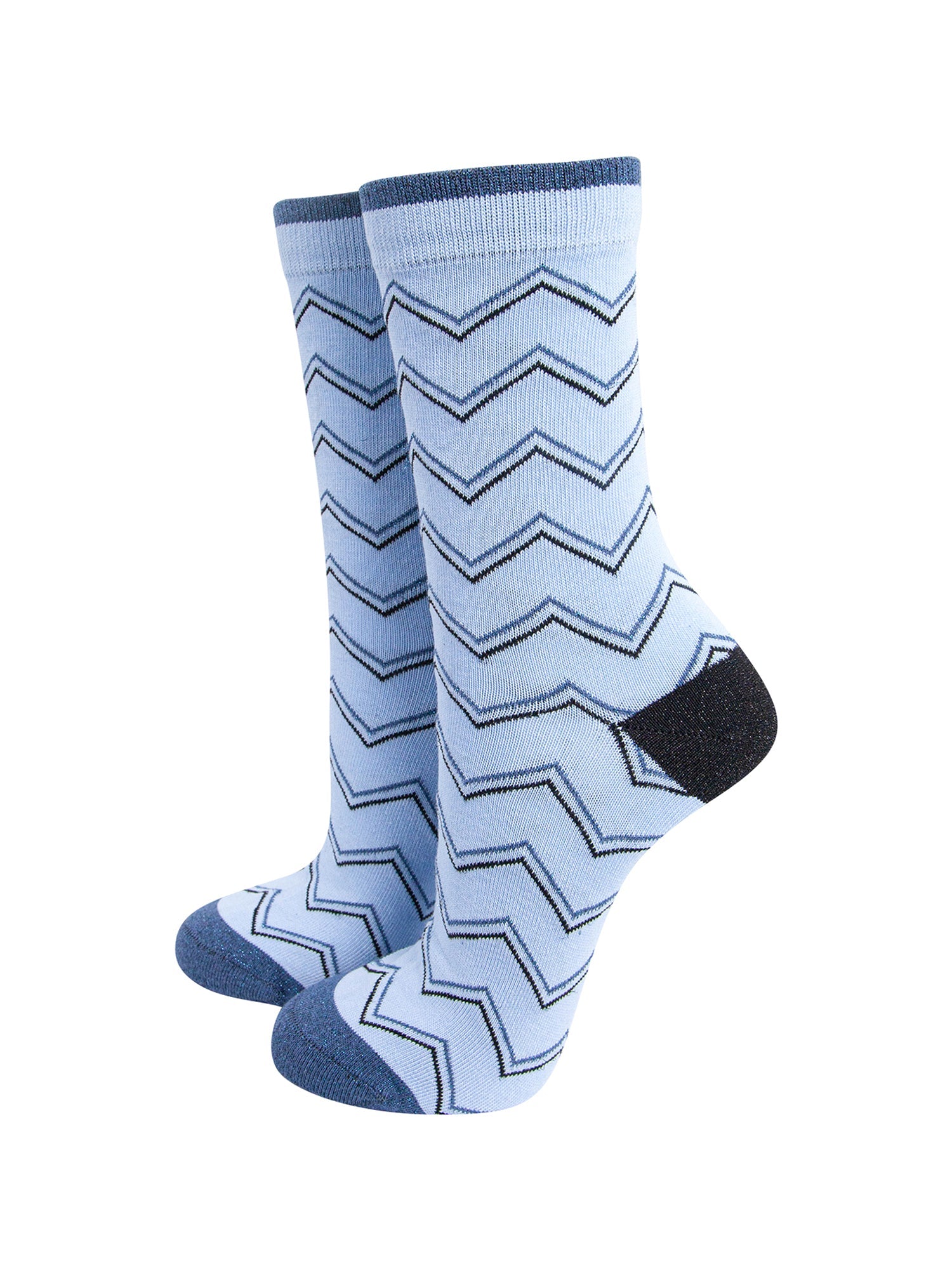 Zig-Zag-Combed-Cotton-Glitter-Socks-in-Blue-Mannequin