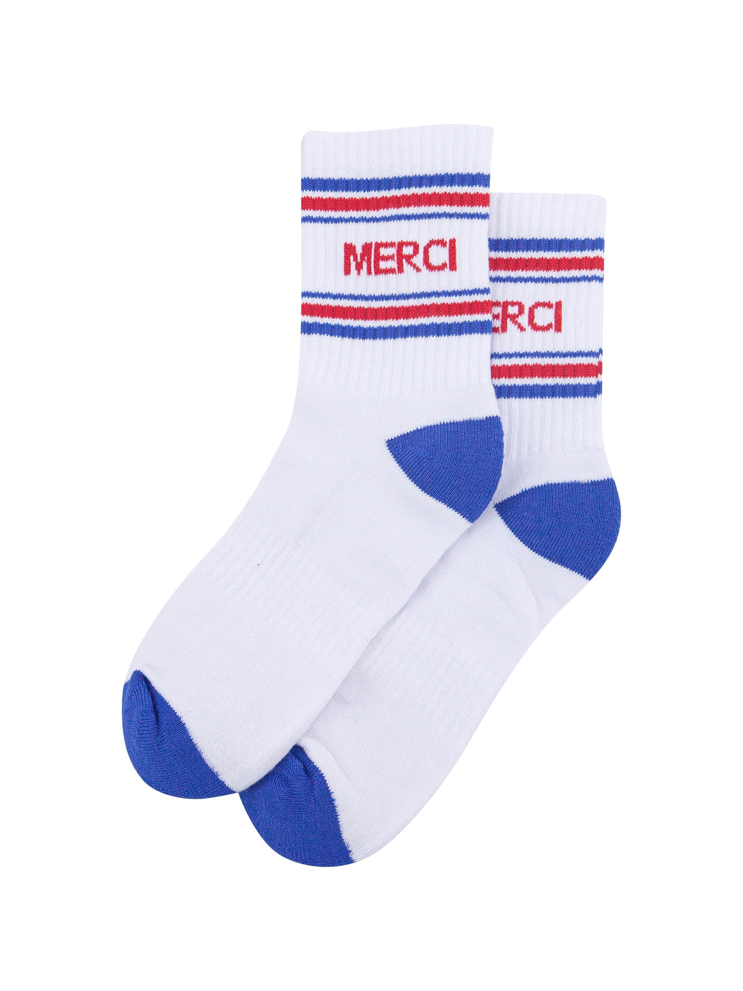 Merci-Organic-Cotton-Sports-Socks-in-White/Blue-Laid-Flat