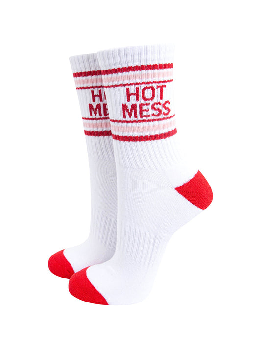 Hot-Mess-Organic-Cotton-Sports-Socks-in-White-Mannequin