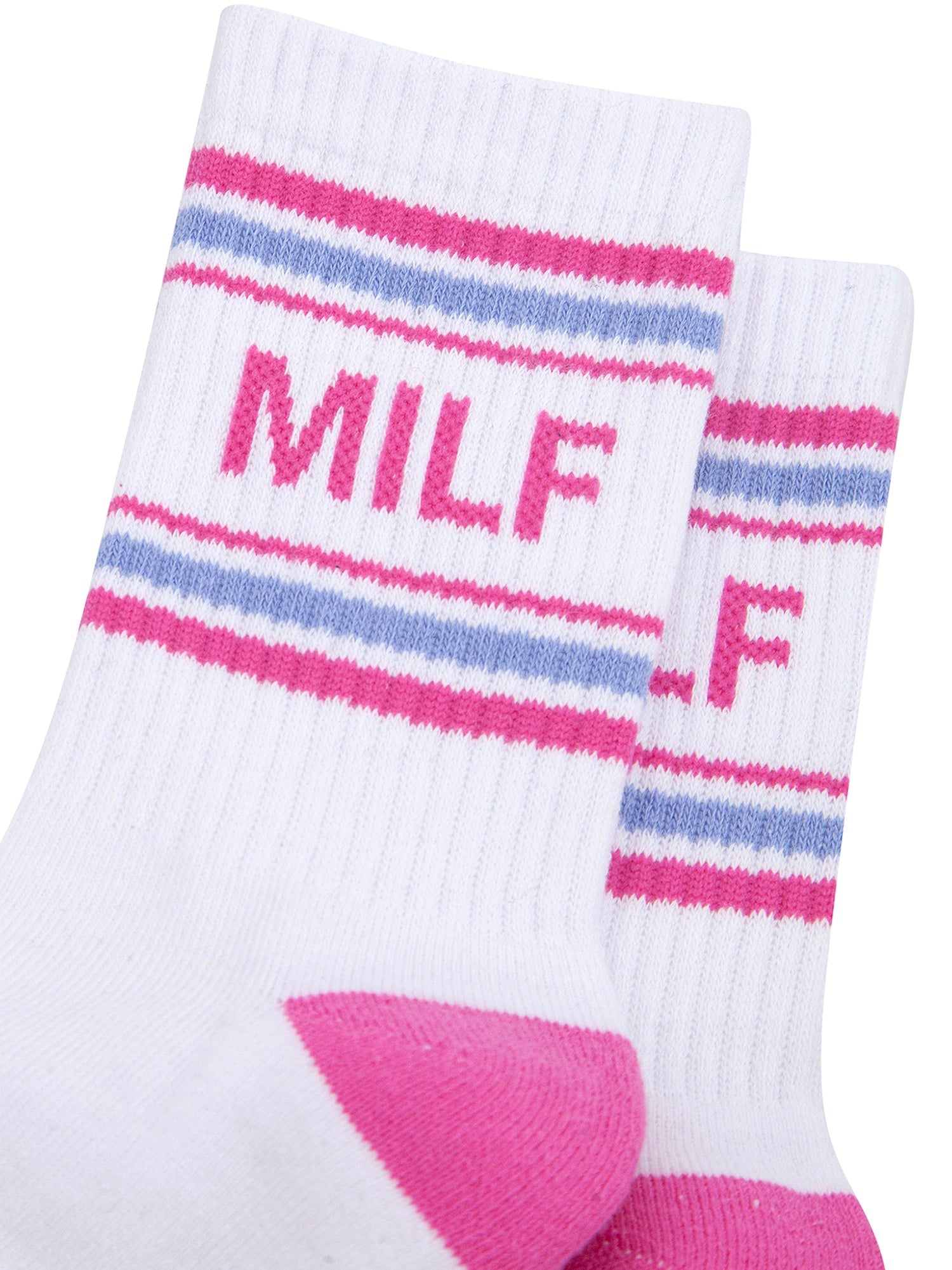 MILF-Organic-Cotton-Sports-Socks-in-White-Closeup