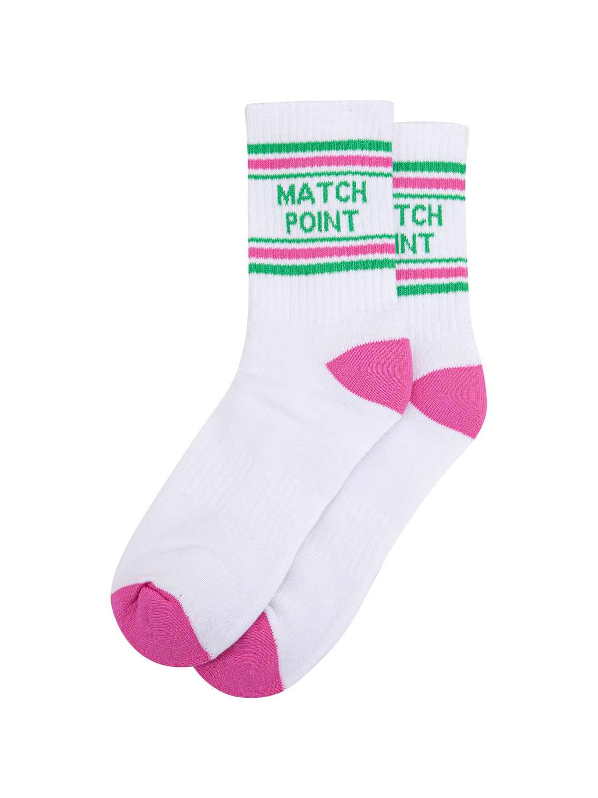 Match-Point-Organic-Cotton-Sports-Socks-in-White/Hot-Pink-Laid-Flat