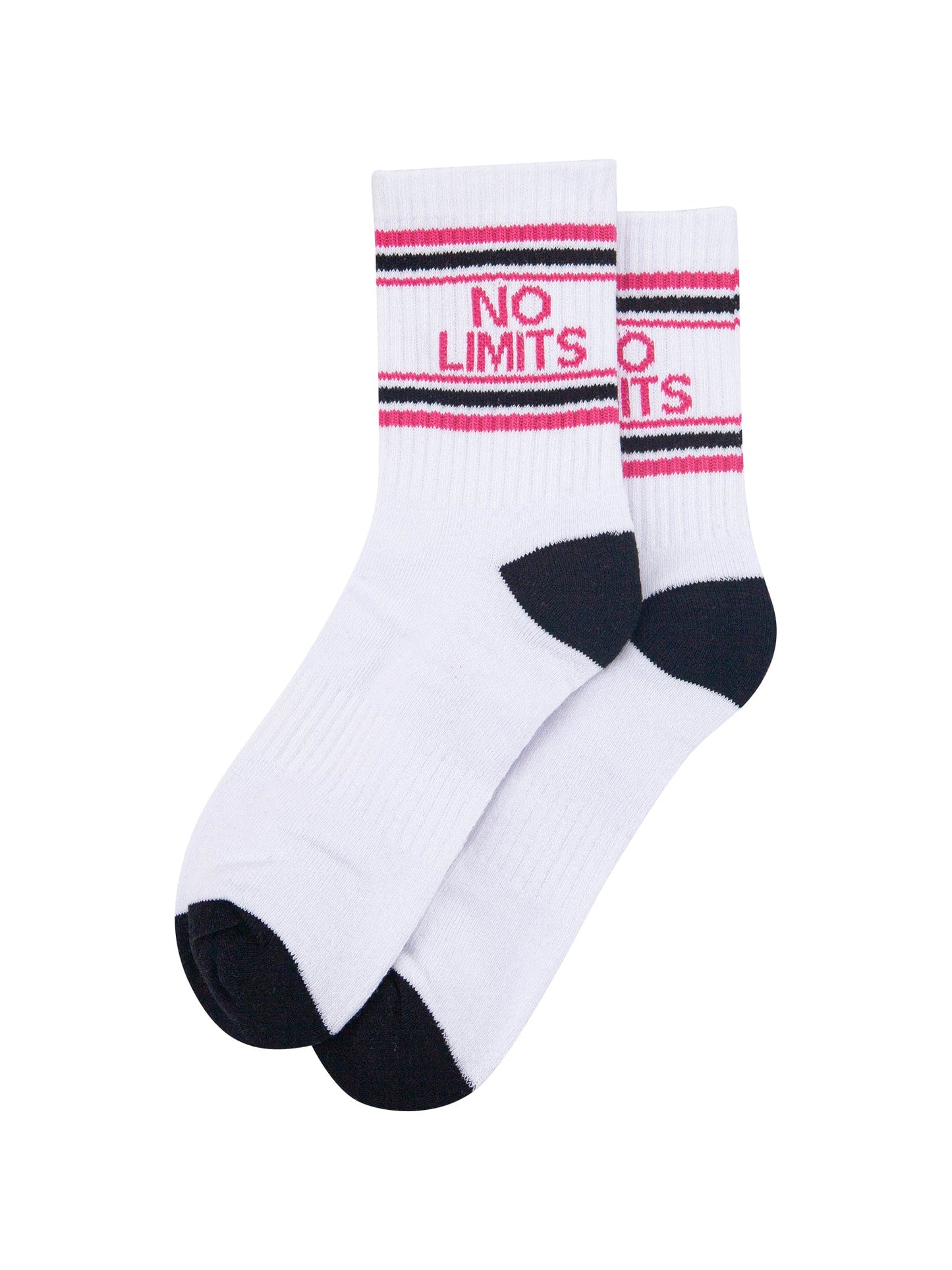 No-Limits-Organic-Cotton-Sports-Socks-in-White/Black-Laid-Flat