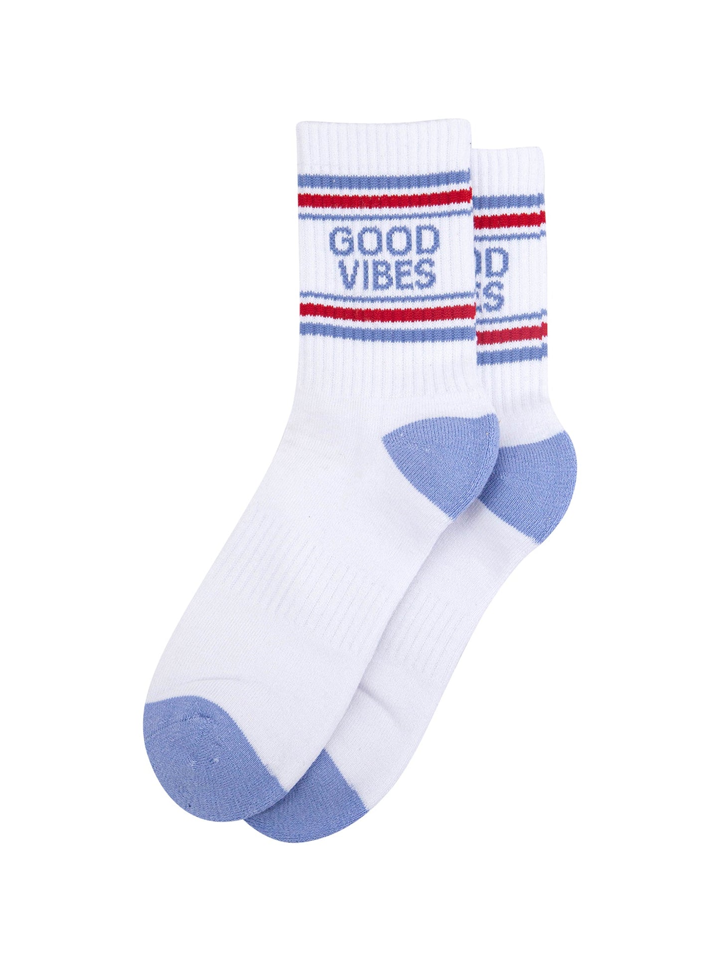 Good-Vibes-Organic-Cotton-Sports-Socks-in-White-Lying-Flat