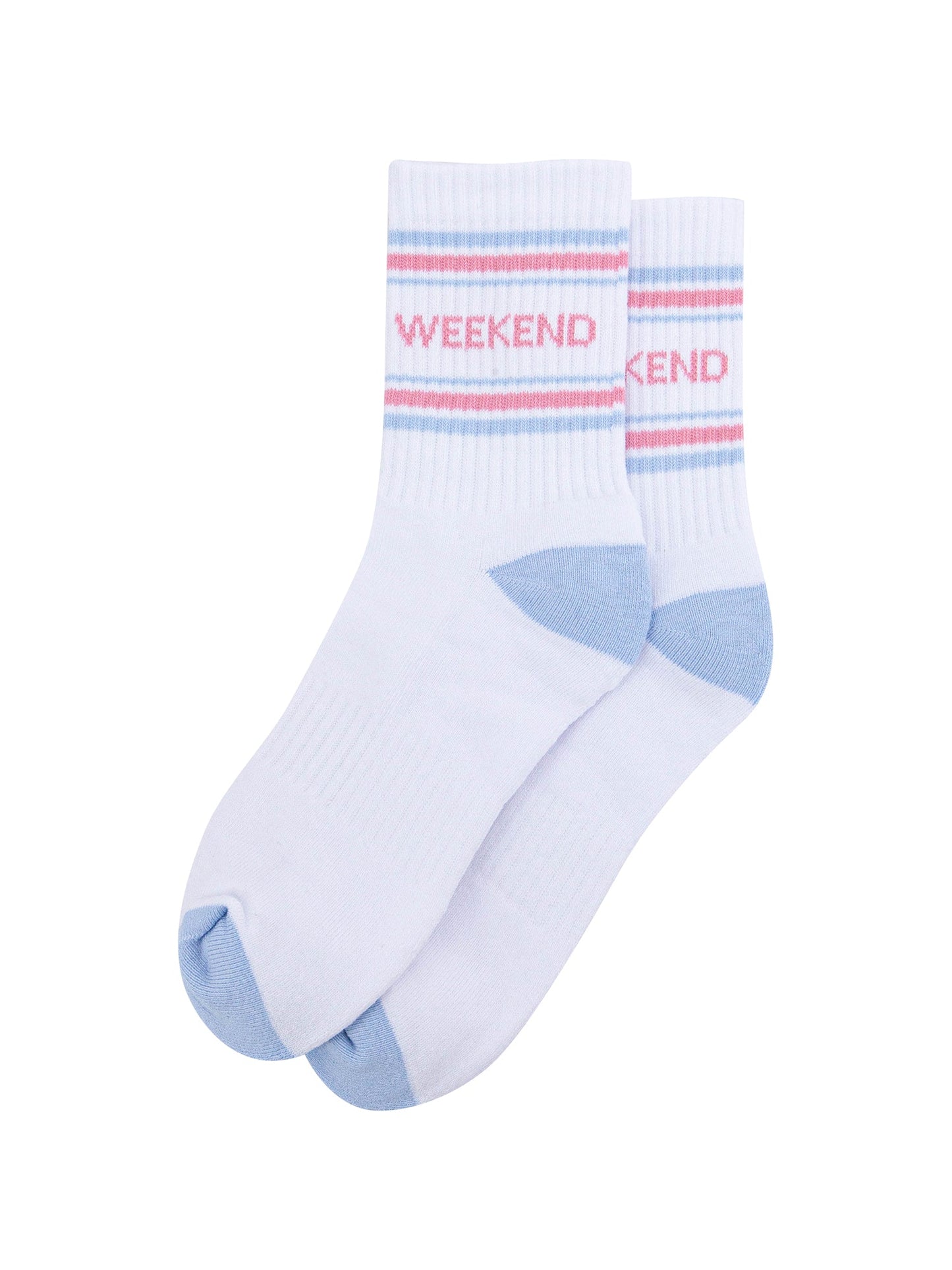 Weekend-Organic-Cotton-Sports-Socks-in-White/Icy-Blue-Laid-Flat