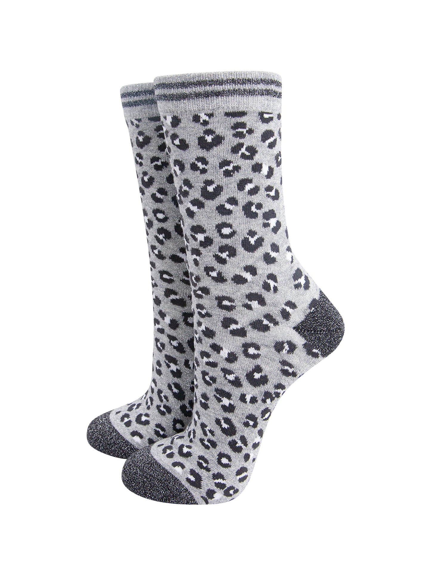 Leopard-Print-Combed-Cotton-Glitter-Socks-in-Grey-Mannequin