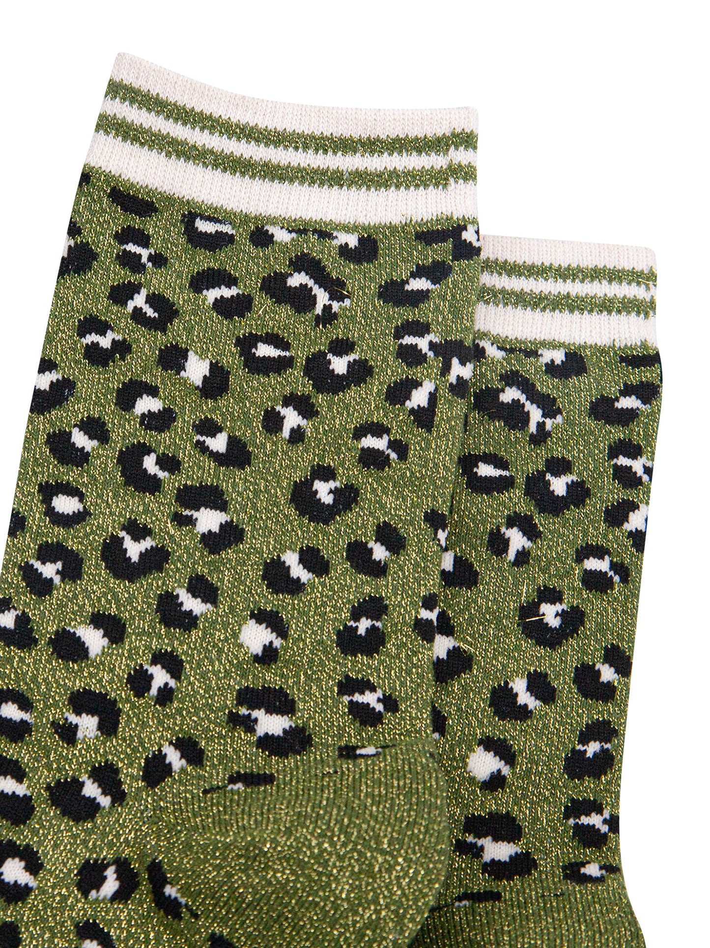 Leopard-Print-Combed-Cotton-Glitter-Socks-in-Khaki-Black-Closeup