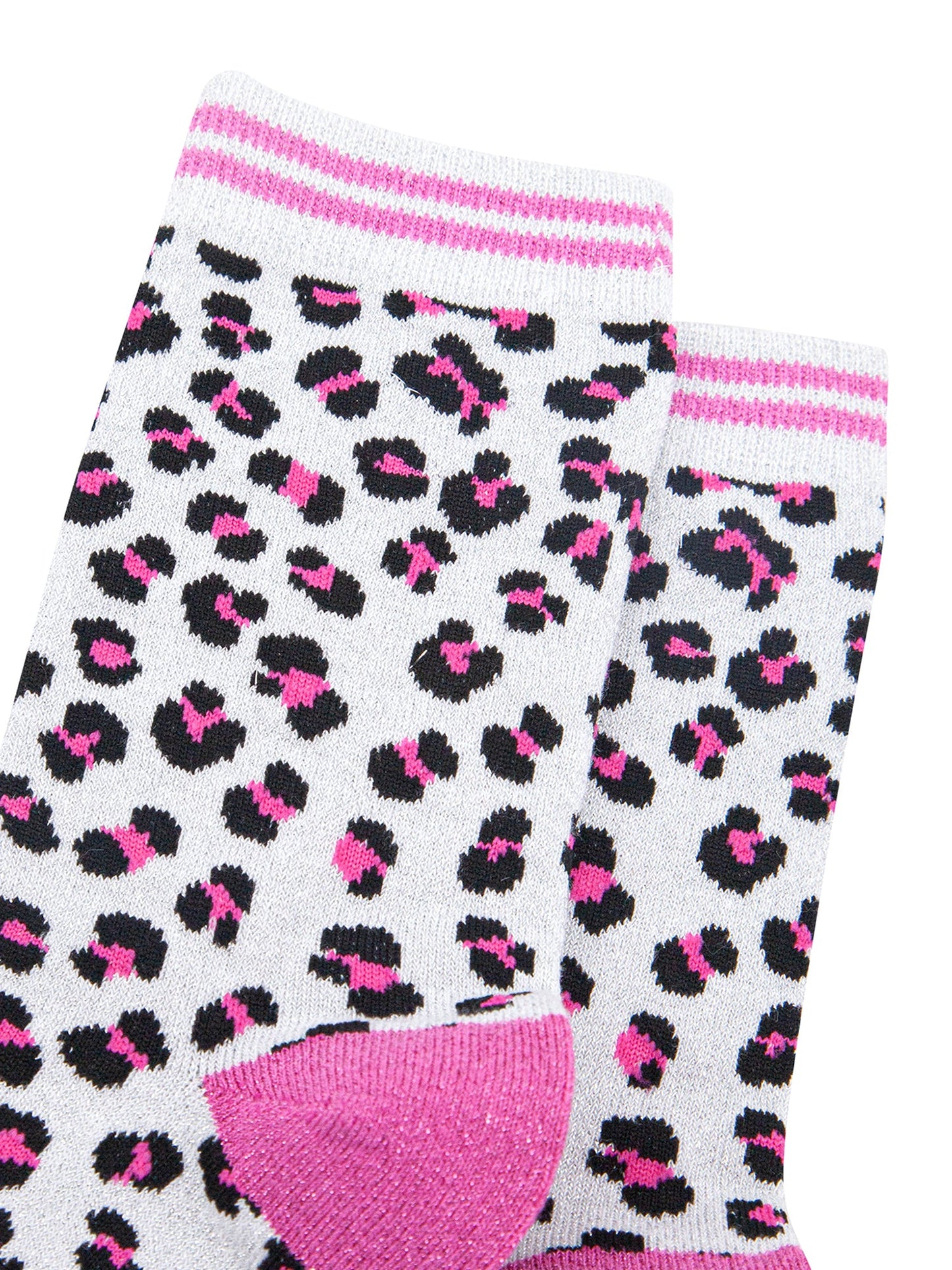 Leopard-Print-Combed-Cotton-Glitter-Socks-in-White-Pink-Closeup