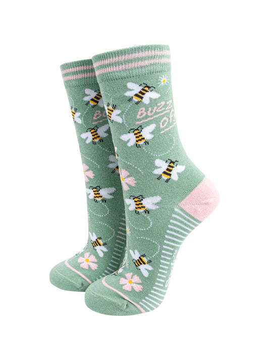 Buzz-Off-Bee-Combed-Cotton-Socks-in-Sage-Green-Mannequin
