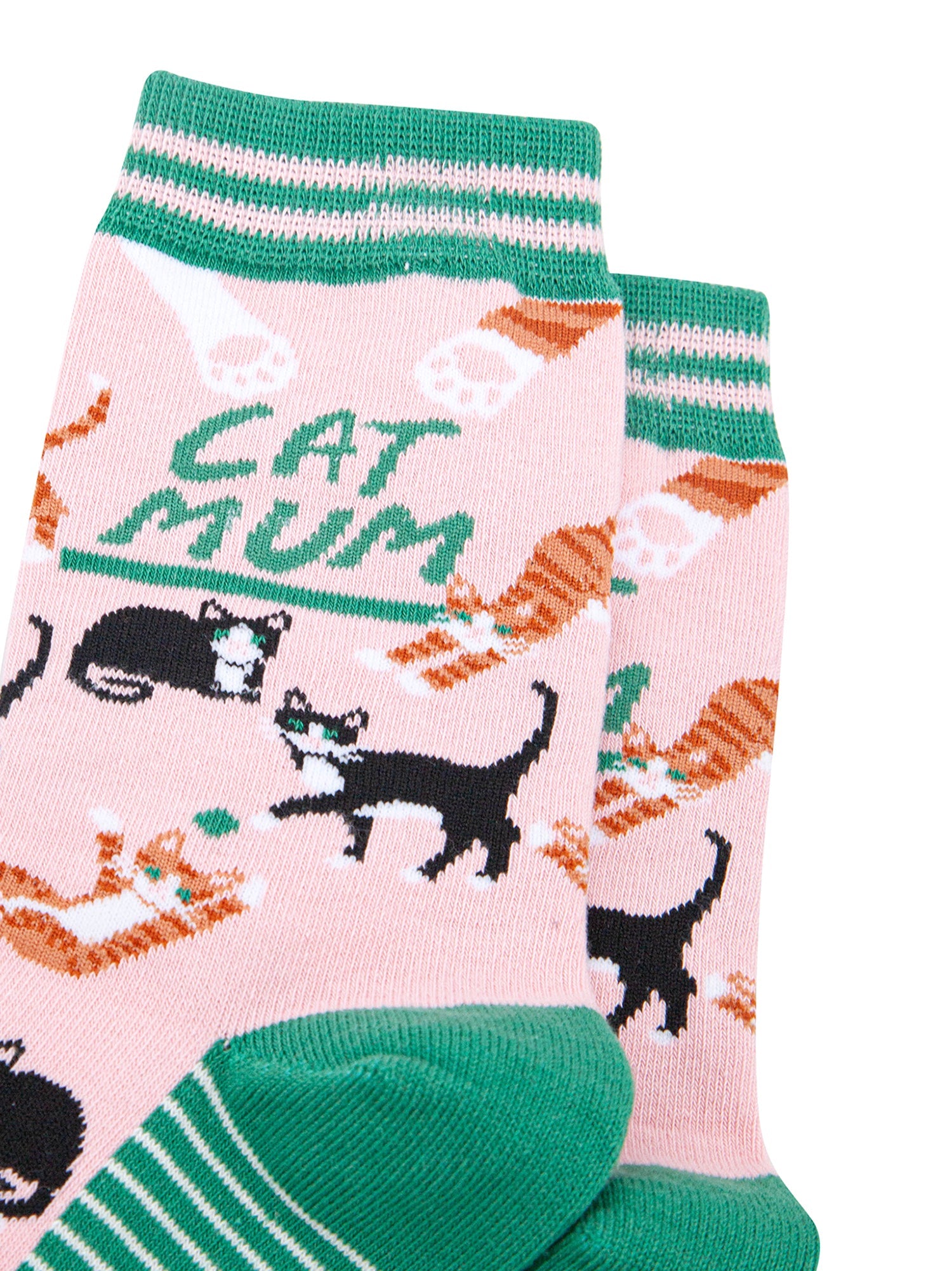 Cat-Mum-Combed-Cotton-Socks-in-Pink-Closeup