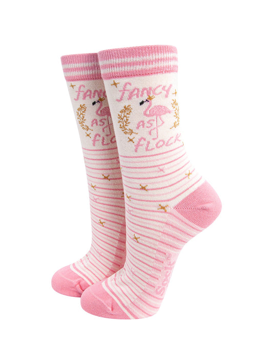 Fancy-As-Flock-Flamingo-Combed-Cotton-Socks-in-Pink-Mannequin
