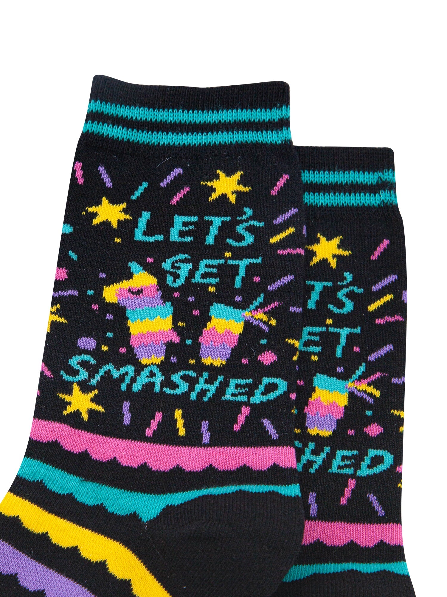 Pinata-Get-Smashed-Combed-Cotton-Socks-in-Black-Closeup