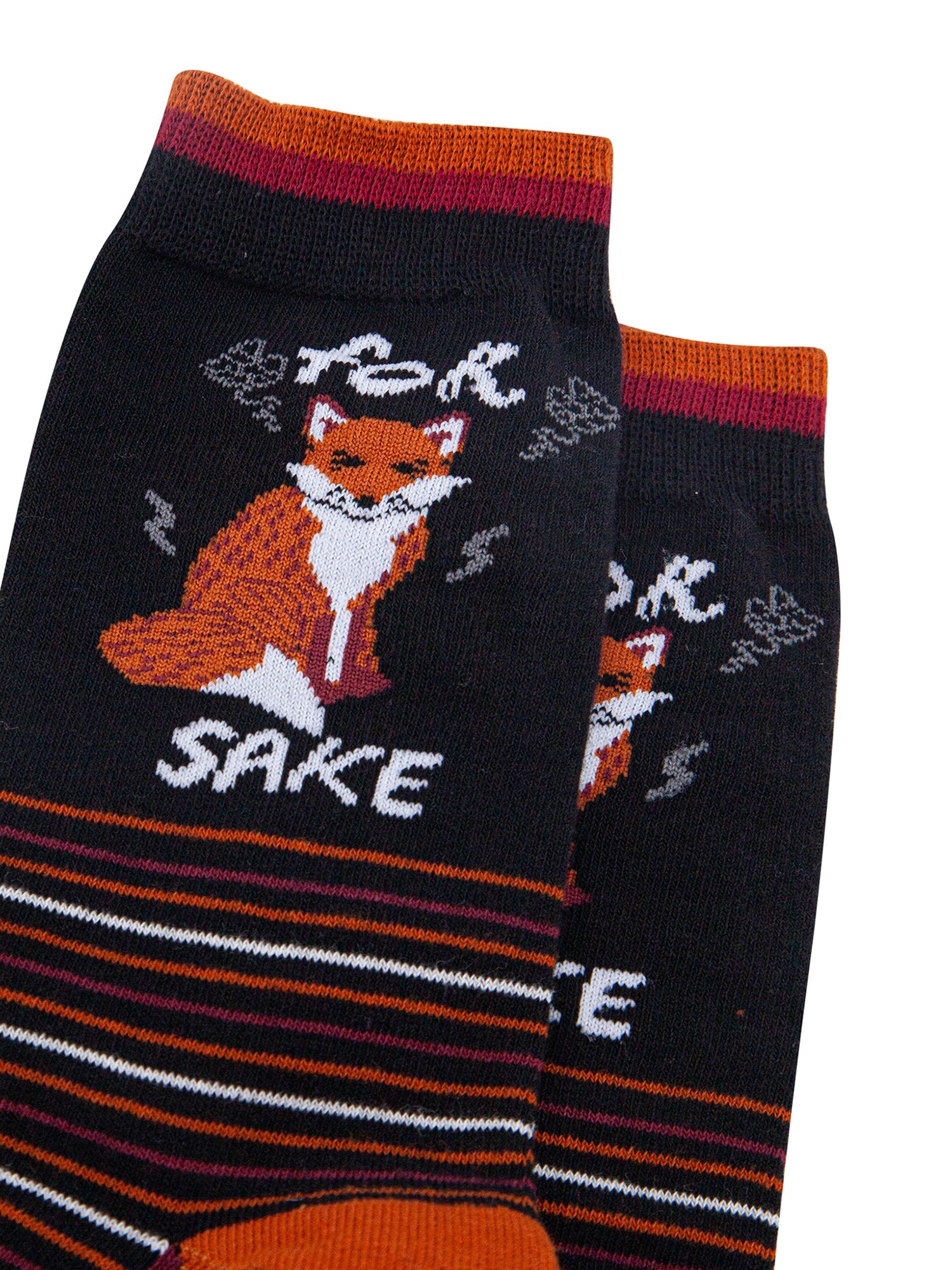For-Fox-Sake-Combed-Cotton-Novelty-Socks-in-Black-Closeup