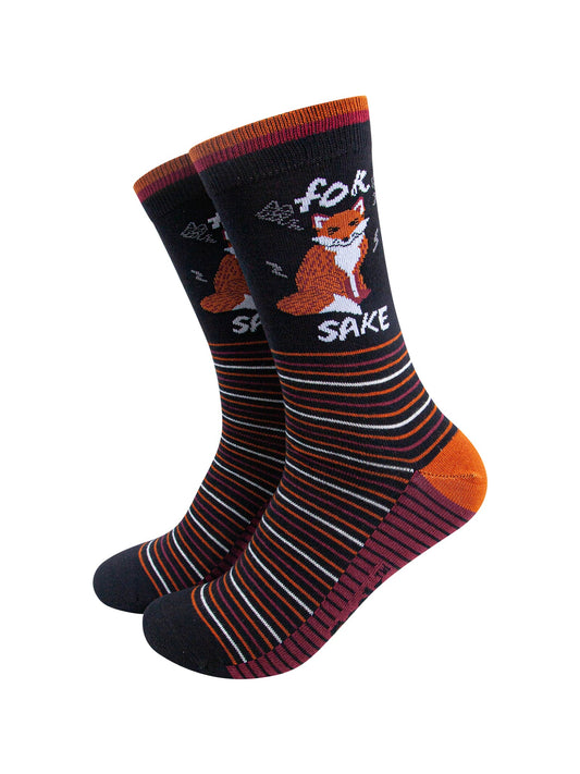 For-Fox-Sake-Combed-Cotton-Novelty-Socks-in-Black-Mannequin
