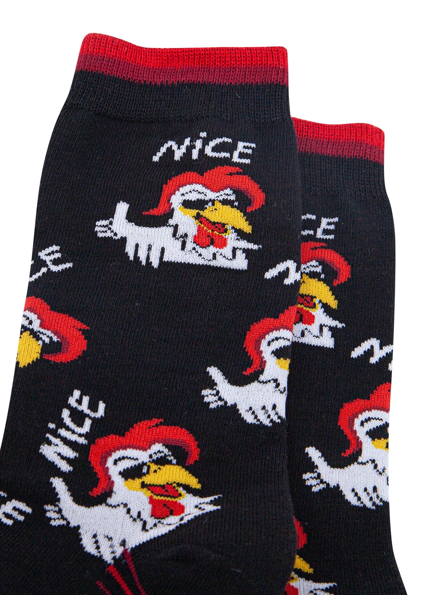 Nice-Cock-Combed-Cotton-Novelty-Socks-in-Black-Closeup