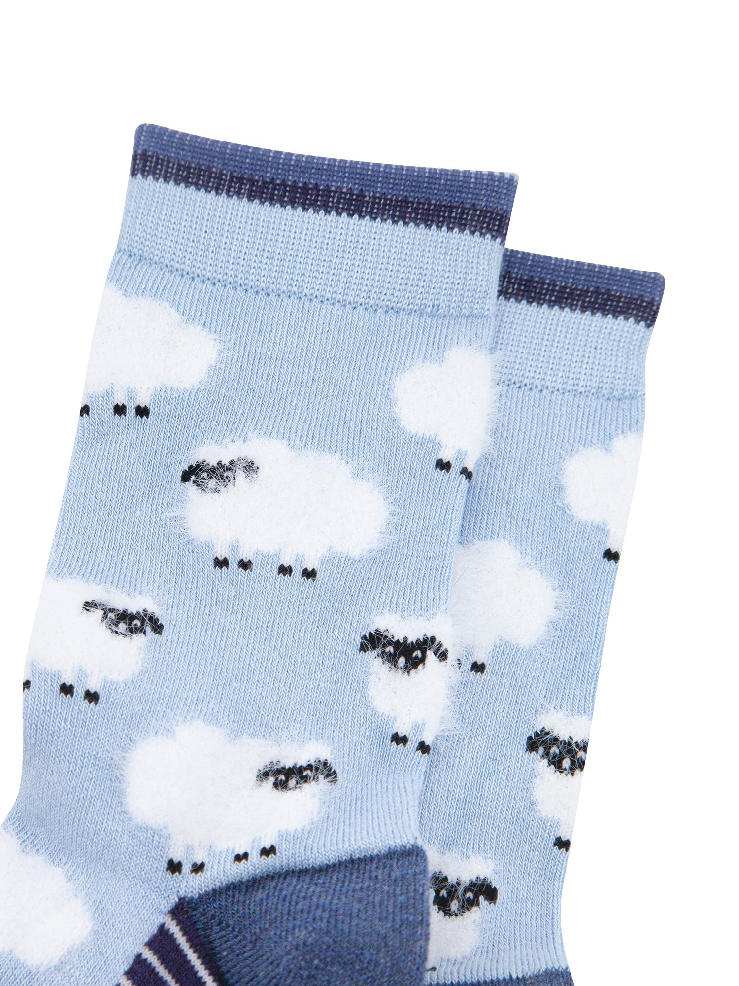 Sheep-Fluffy-Bamboo-Socks-in-Blue-Closeup