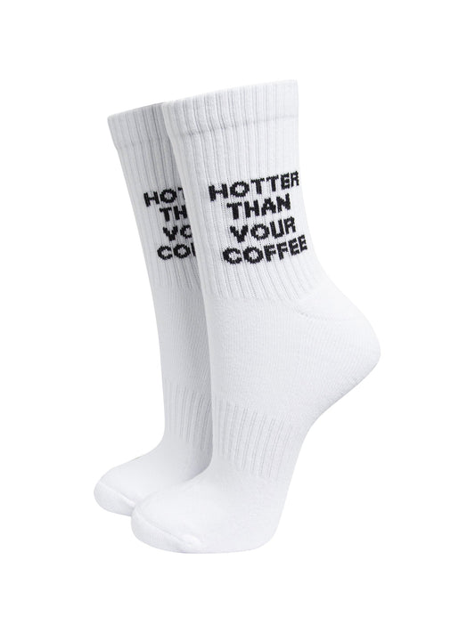 Hotter-Than-Your-Coffee-Organic-Cotton-Sports-Socks-in-White-On-Mannequin