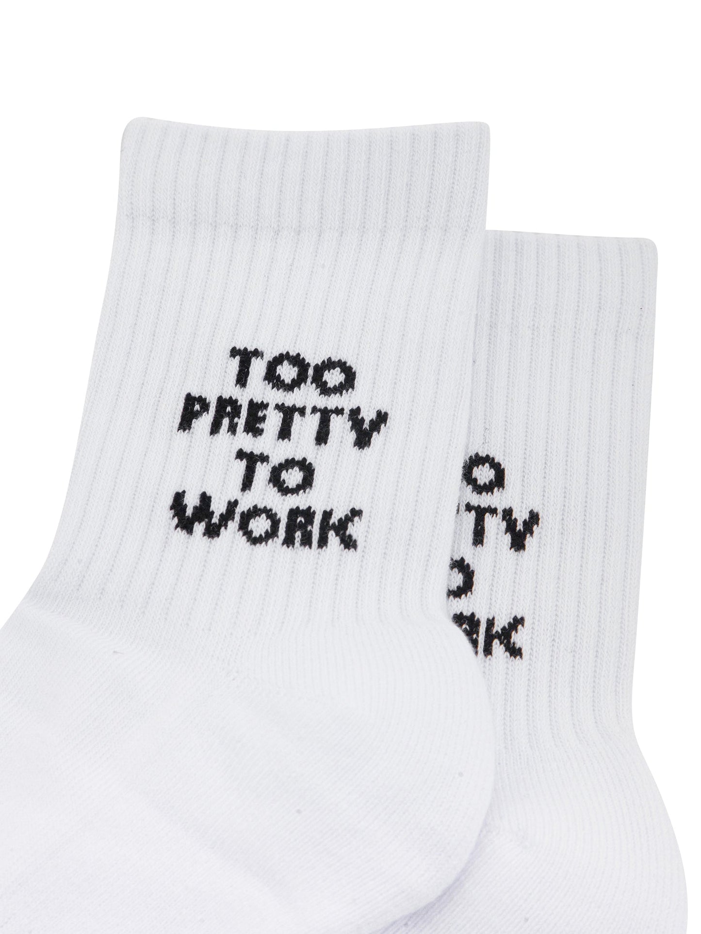 Too-Pretty-To-Work-Organic-Cotton-Sports-Socks-in-White-Close-Up