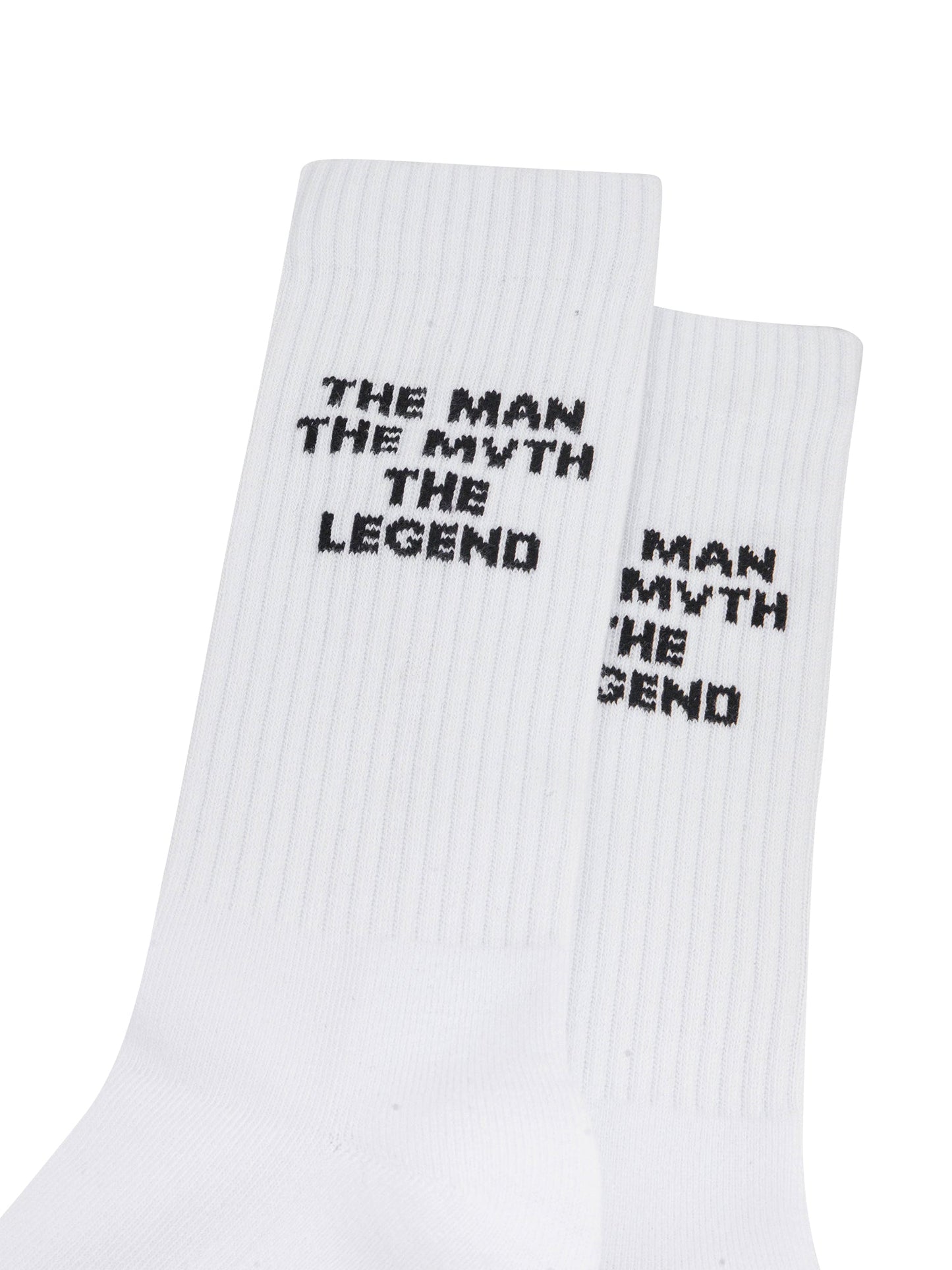 The-Man-The-Myth-The-Legend-Organic-Cotton-Sports-Socks-in-White-Close-Up