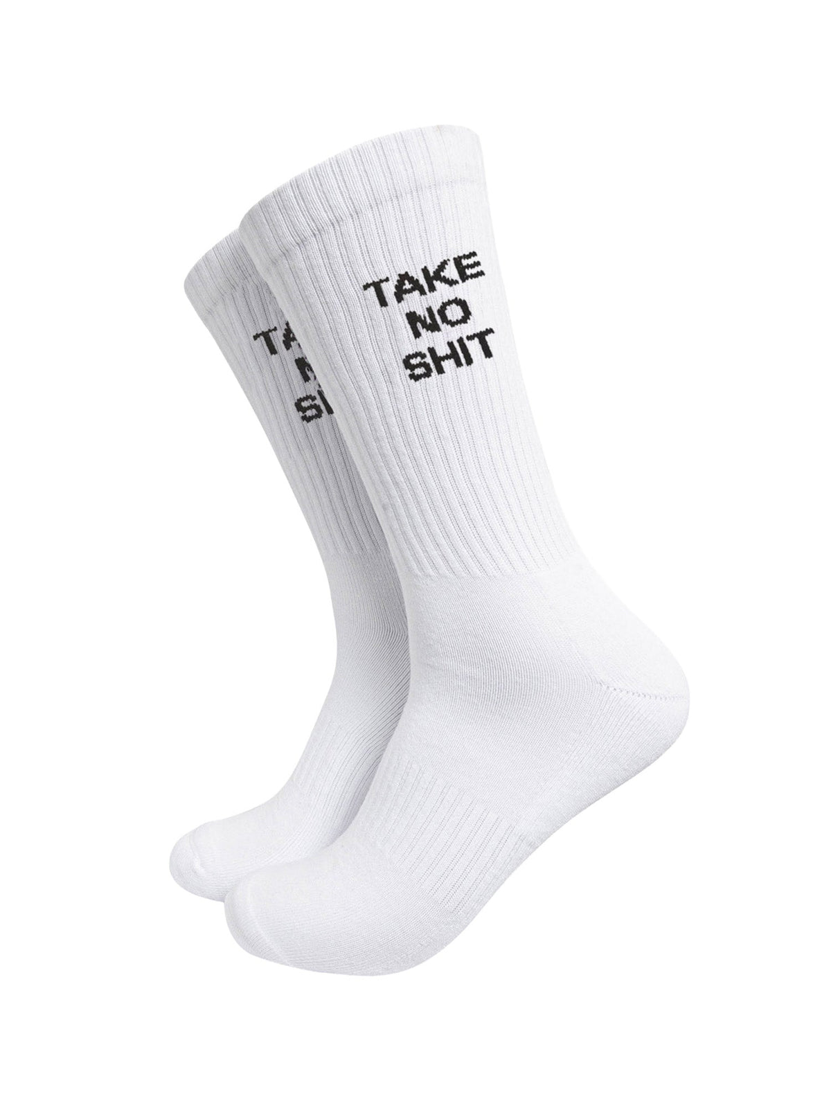 Take-No-Shit-Organic-Cotton-Sports-Socks-in-White-On-Mannequin